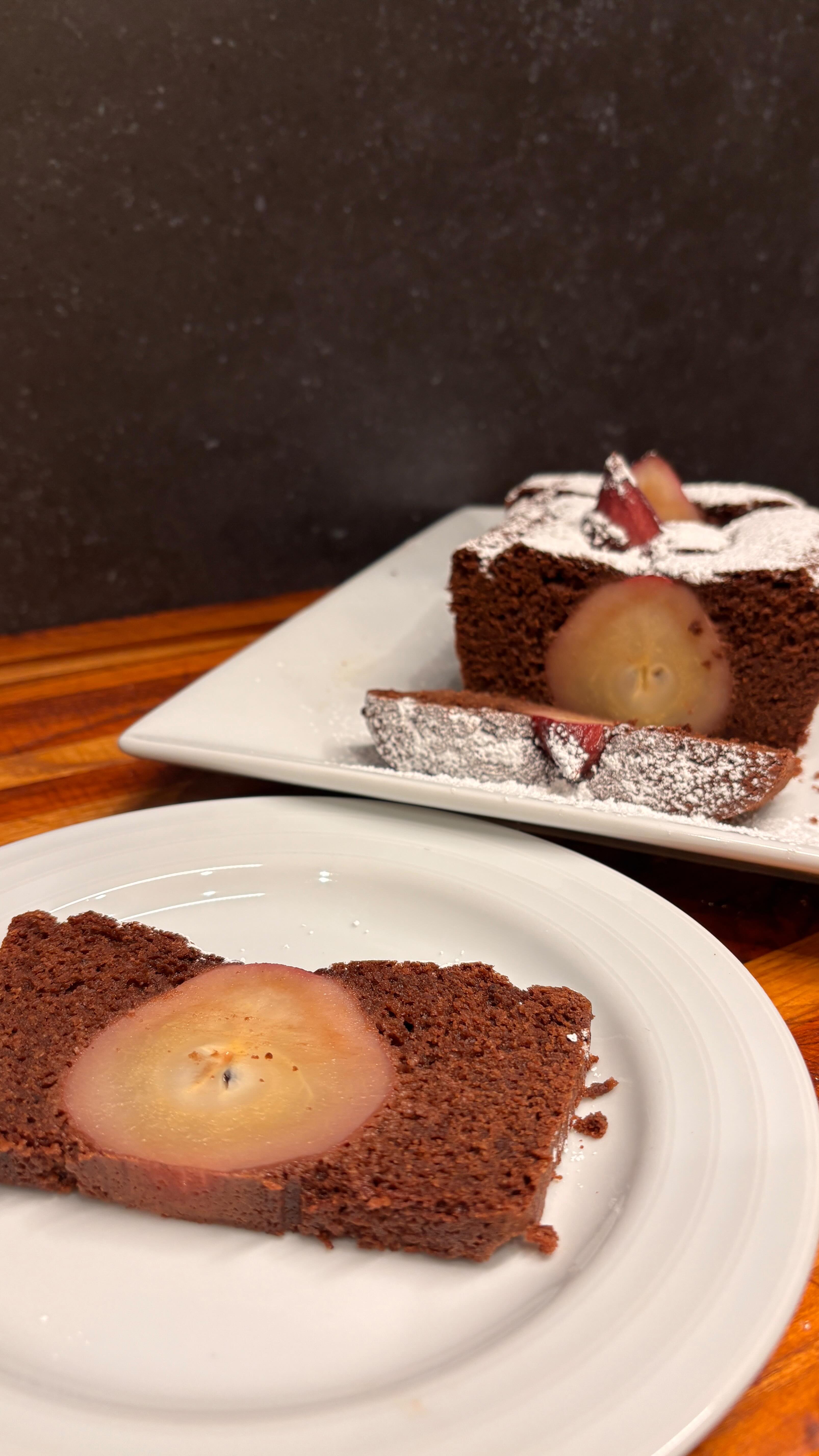 Red wine poached pears chocolate almond cake. This was a quick adaptation to my base almond cake for my upside down cakes. I’ll re make it today and poach the pears for longer and get back to you ;)
#cookingforamici #dessertoftheday #baking #cake #cakereels