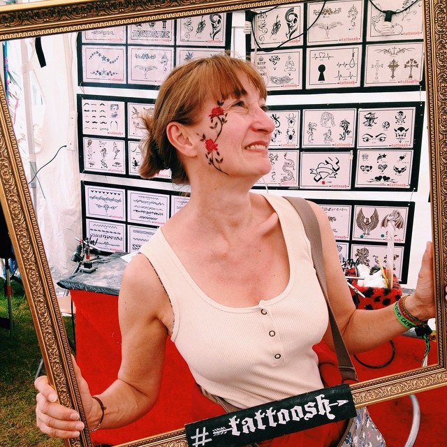 Great face tats at @isleofwightfest yesterday #tattoosh
