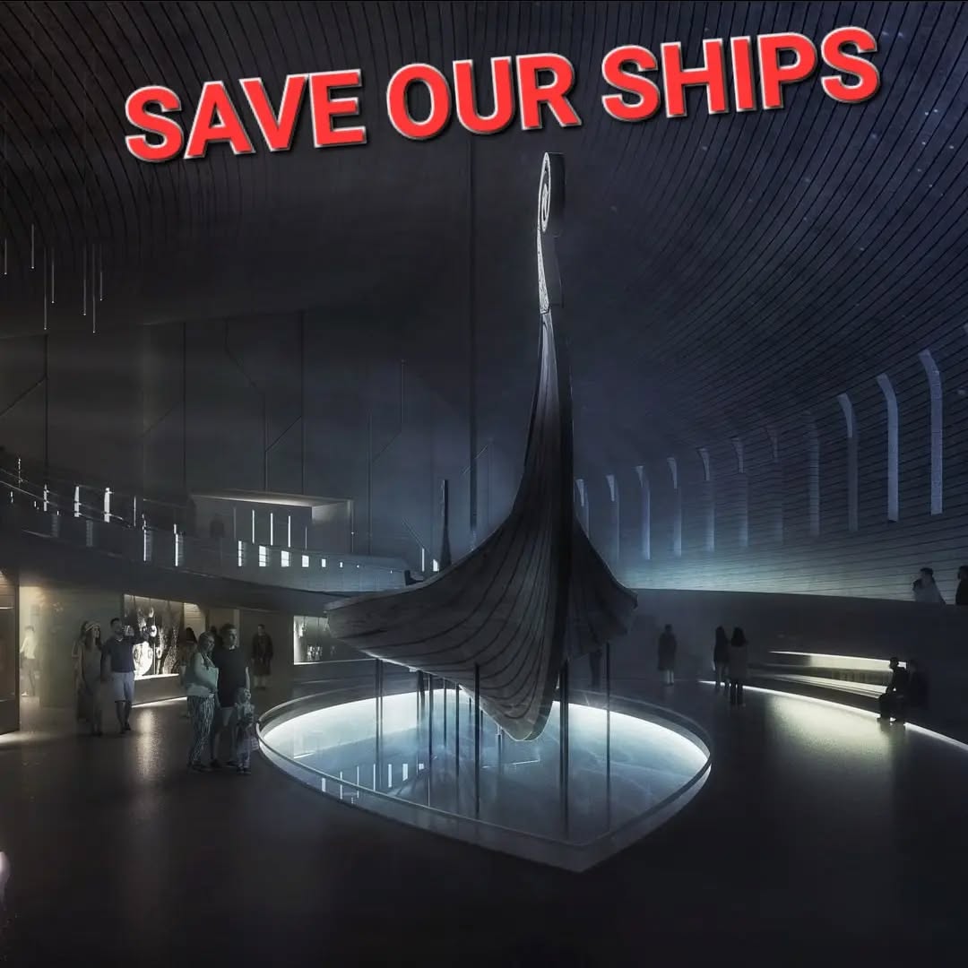 The three most well maintained Viking ships in the world are located in Norway. They've been decaying for years, and now, just two months before work was set to begin on giving them a home in which they will be preserved, and for future generations to visit, the Norwegian government has decided to cancel the project due to budgetary issues. Please help us save these invaluable historical artifacts by signing the petition linked in our bio. We also ask that our norwegian followers consider writing directly to Kunnskapsdepartementet, which is the branch of government currently threatening our ships. Be sure to keep it civil.
Picture shamelessly snatched from @vikingtidsmuseet (the Viking Age Museum), depicting the planned home for the ships - now in jeopardy.
#norse #viking #vikingships #longships #heritage #norsereligion #norsemythology #norsepagan #norsegods #indoeuropean #runes #norsegods #pleasehelp #saveourships