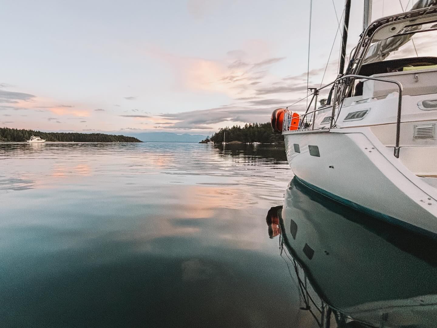 • we’re spending our January bustling around in preparation to move our lives onto Splash in five short weeks. Nights like this one, at a calm anchorage in July, remind us that all of our hustle will be worth it!