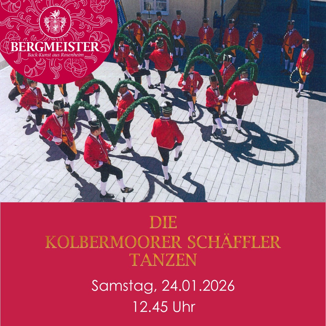 🌟 Die Schäffler kommen! 🌟
Endlich ist es soweit! Nach 7 langen Jahren dürfen wir die Kolbermoorer Schäffler wieder bei uns begrüßen! 🎉 Kommt vorbei und lasst euch von den beeindruckenden Tänzen und der mitreißenden Stimmung verzaubern.
Am Samstag, den 24. Januar um 12:45 Uhr haben die Schäffler ihren traditionellen, farbenfrohen Auftritt direkt vor dem Café BERGMEISTER! ☕️✨ Es wird großartig, zusammen die jahrhundertealte Tradition in voller Pracht zu erleben!
Bringt eure Freunde und Familie mit – je mehr, desto besser! 🎭❤️ Wir freuen uns riesig auf euren Besuch und einen unvergesslichen Auftritt voller Musik, Freude und Gemeinschaft.
Also, speichert euch das Datum und seid dabei! 🗓️
Wir freuen uns auf euch!
Euer BERGMEISTER Team
#cafébergmeister #bergmeister #schäfflertanz #schäffler #kolbermoorerschäffler #fasching2026 #maxjosefsplatzrosenheim #rosenheim