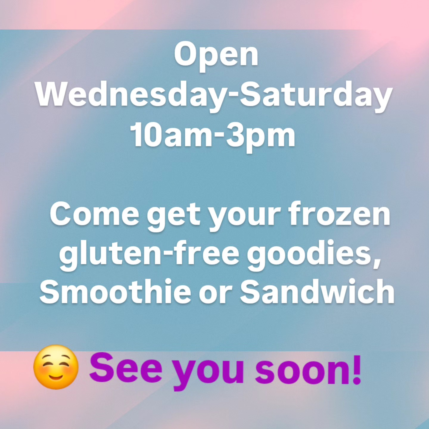 Open today till Saturday 10am-3pm. We have a freezer full of cupcakes, cookies, butter tarts, vegan bread, buns, bagels and more!!
Is your treat meter full and need something else, get one of our 4 mouthwatering smoothies or grab one of our two sandwiches!
Don't forget, you can pre-order and choose the day and time to get you baked goods fresh!
Go to www.whatthegf.ca
Email whatthegfinc@gmail.com
Or call 705-426-9136
425 Mara Rd. Beaverton
#glutenfree #whatthegf #vegan #smoothies #sandwiches #preorder