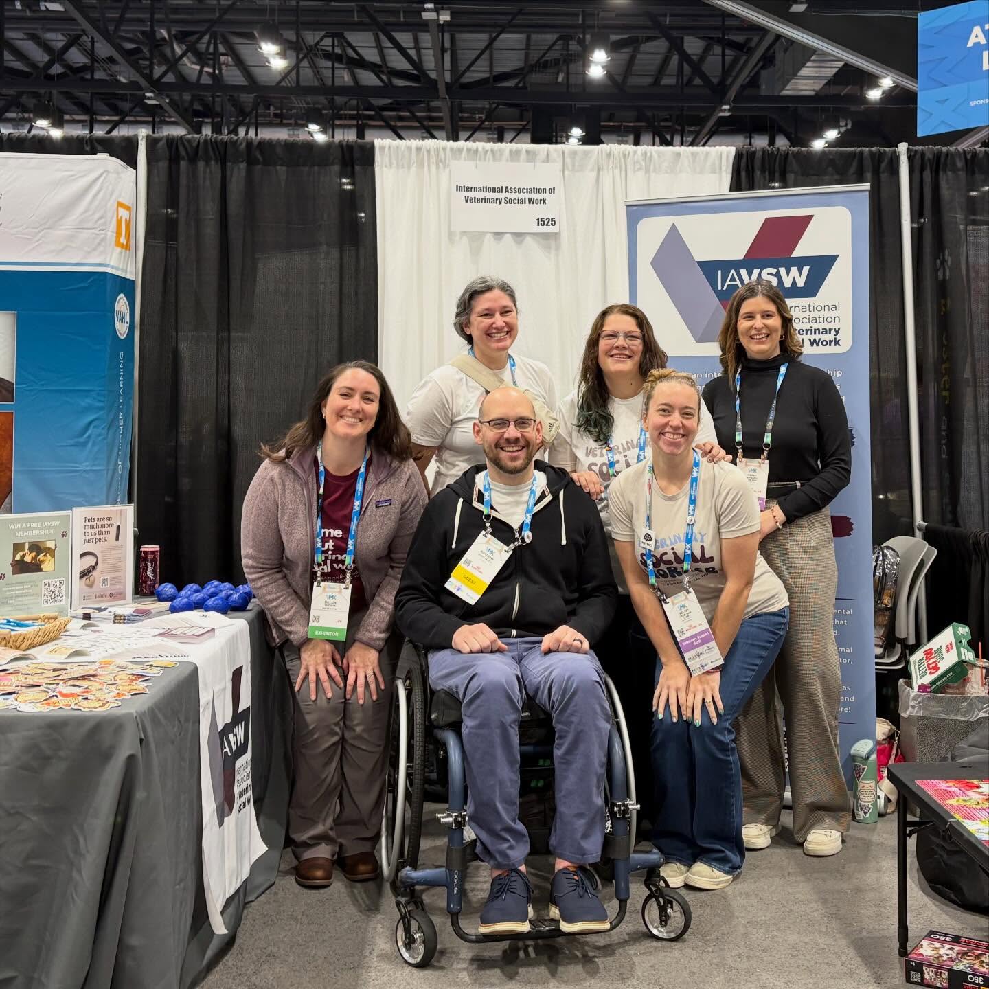 Your friendly social work gang is all here today at #vmx!