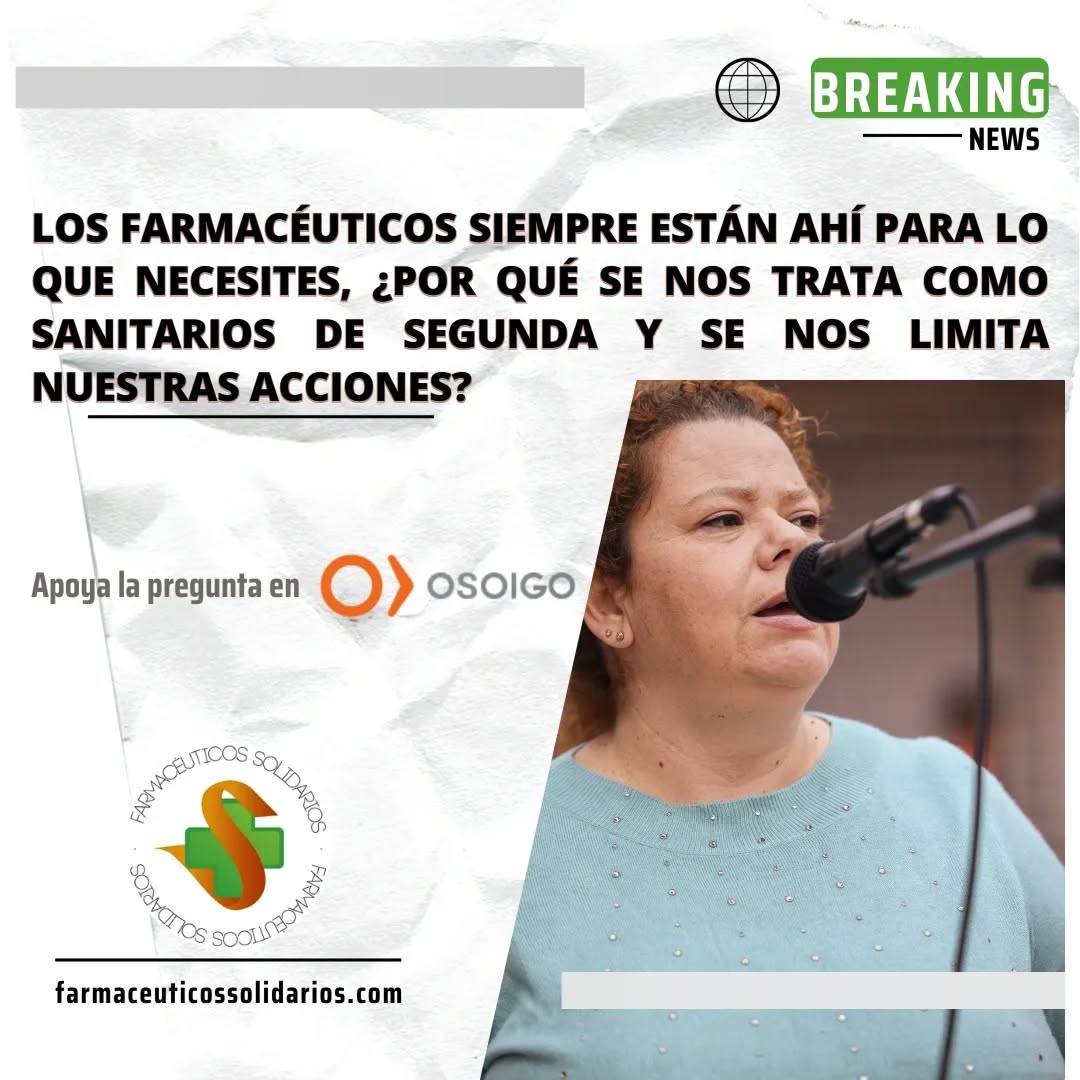 Los farmacéuticos siempre están ahí para lo que necesites, ¿por qué se nos trata como sanitarios de segunda y se nos limita nuestras acciones?
—Apoya nuestra pregunta para @congreso_diputados, en @osoigo. Link en la bio. #Gracias.
#Farmaceuticos #solidaridad #ladespensa #desigualdad #Madrid #Sanidad #farmacia #farmaceuticossolidarios #gobierno #poverty