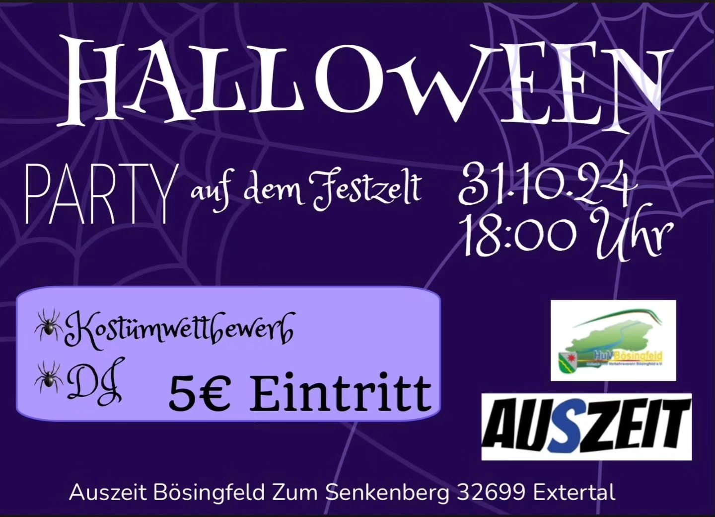 Ausschließlich Abendkasse❗️
Wir freuen uns auf eine schöne gruselige Party👻😈💀👻