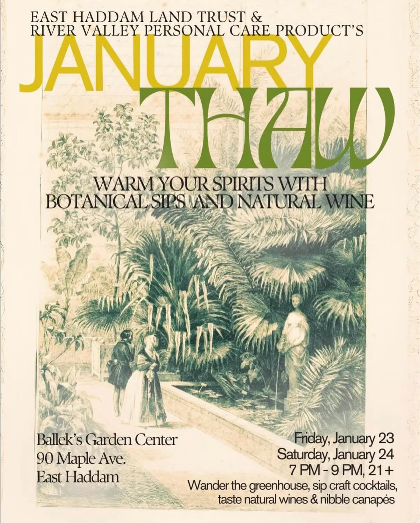 Reminder: January Thaw is this weekend. If you haven’t done so already, get your tickets at EHLT.org.