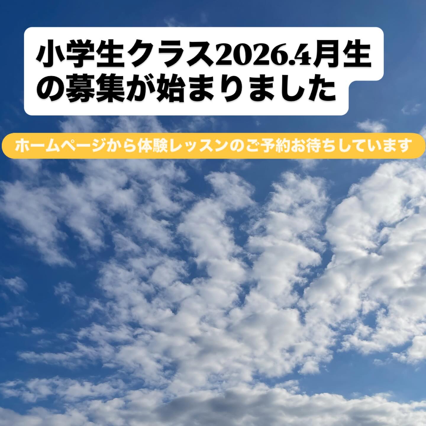 小学生クラス2026年4月生の募集がはじまりました!
新しい教材、新しいクラスで一斉にスタートします。
ホームページのお問合せフォームより、体験レッスンのご予約お待ちしています。
#小学生クラス募集
#調布 #仙川 #千歳烏山
#英語 英会話