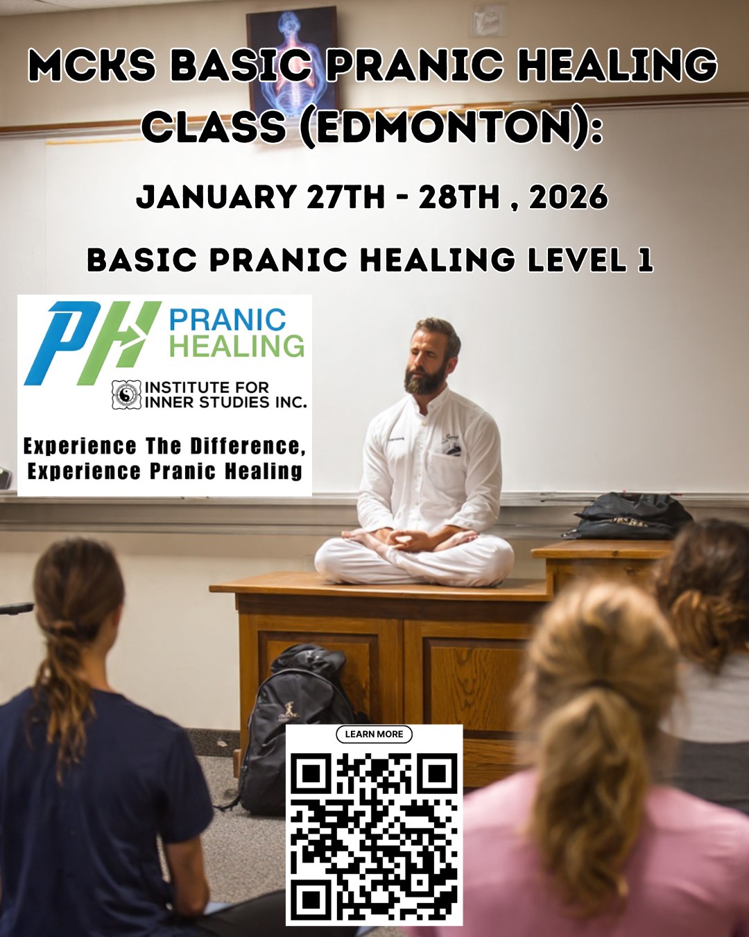 MCKS Basic Pranic Healing Class (Edmonton):
Course Dates: 27th and 28th January 2026 (9am to 6pm)
Venue: 172 Hemingway road NW, Edmonton, T6M 2Y8
Instructor: Sudheer Harikant
Contact: Sudheerharikant@gmail.com, 780-709-7503
Course fees: NEW: CAD 441.00 (including GST), REVIEW: $183.75 (including GST), contact instructor for available payment plan options
Details: Basic Pranic Healing Level 1 explains the structure of the energy body and chakra system. You will learn the basics of working with your energy aura, including learning to "scan" or feel the energy and much more.
#PranicHealing is a simple & comprehensive system of natural healing techniques that accelerate the body’s natural healing process.
• #SpiritualHealing
• #RadiateHealing
• #ManifestProsperity
• #MeditationHealing
🌐www.pranichealingalberta.org
📱#YEG: Sudheer 780-709-7503
📱#YYC: Allison 403-891-3035
#EnergyHealing #ChakraHealing #InnerPeace #HolisticWellness#EnergyClearing #HealingFromWithin