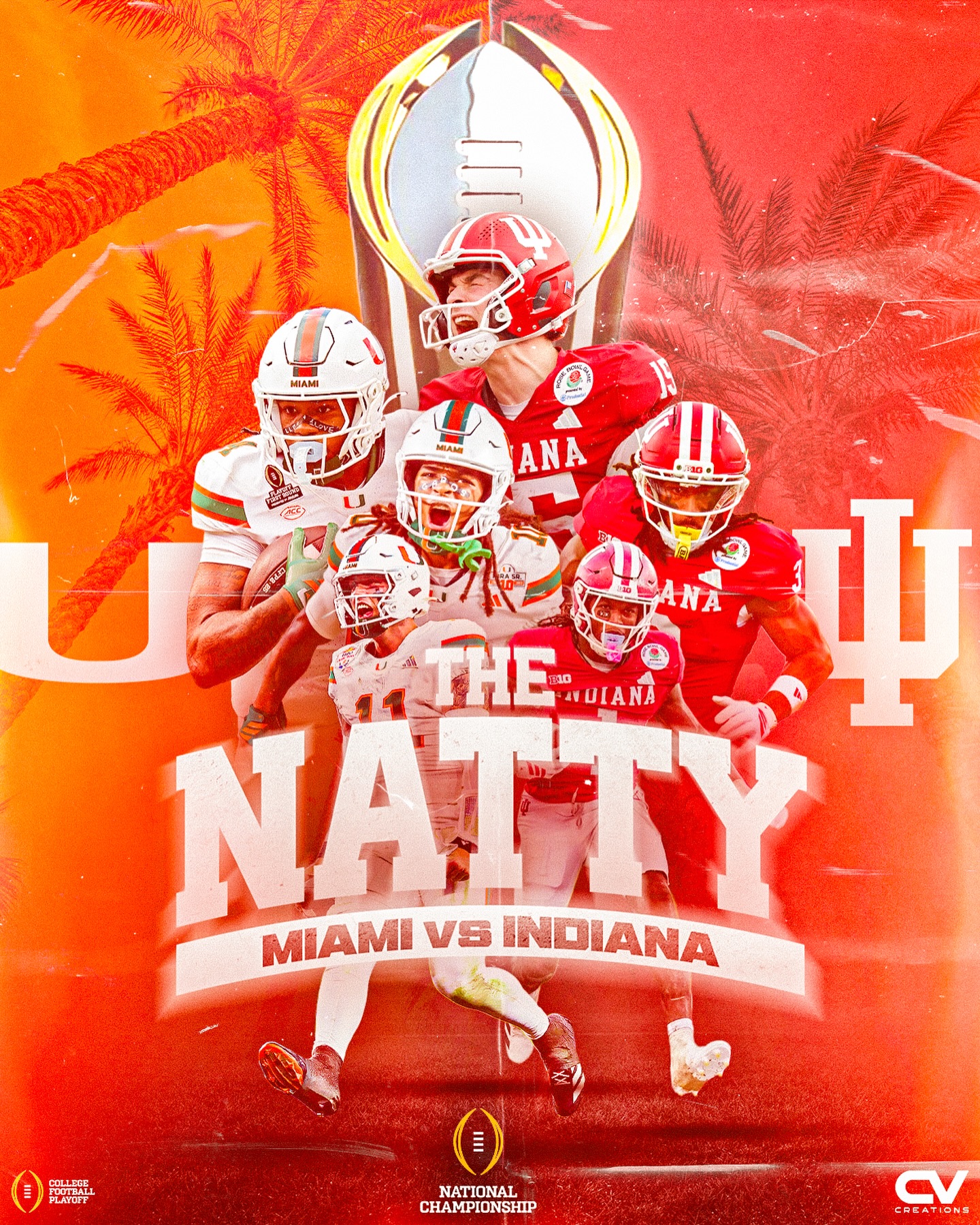 It all comes down to this. Who wins the natty?
#cfbplayoff #nationalchampionship #miami #indiana #hoosiers
