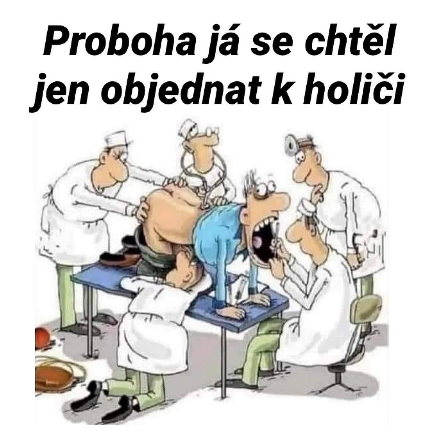 Vážení,
v pondělí 3.5.2021 v našem salonu spouštíme bojovku s názvem JAK SE OSTŘÍHAT V TBS.
Protože naše vláda myslí na naše i Vaše zdraví tak, že dovolí aby návštěvu holiče absolvovali jen zdraví bezcovidoví jedinci, máme u vstupu ceduli s upozorněním, že kdo k nám vstupuje, musí být jakkoliv covid negativní. A protože nás naši nejvyšší neproškolili v tom jak má daný dokument vypadat, bude nám stačit jakákoli zpráva zmiňující že jste COVID NEGATIVNÍ.
Dále pak naši nejvyšší požadují, snad pro budoucí kontrolu Vašeho ostříhání, či covid negativismu údaje o Vás samých. V tomto případě máme v salonu připravenou tabulku, kam nám prosím napište jméno a kontakt. Občanku po vás chtít nemůžeme, takže jaké jméno uvedete, tím Vás zkrátka budeme oslovovat. Při případné kontrole to bude právě tato tabulka, kterou předáme orgánům.
Věřím, že společně tuto bojovou hru zvládneme ke všeobecné spokojenosti vlády, Vaší i naší.
Děkuji za pochopení a snad ani podmínky bojovky nezkazí vzájemnou radost, se kterou se my těšíme na Vás a doufám, že Vy na nás.
Tomáš Kožíšek