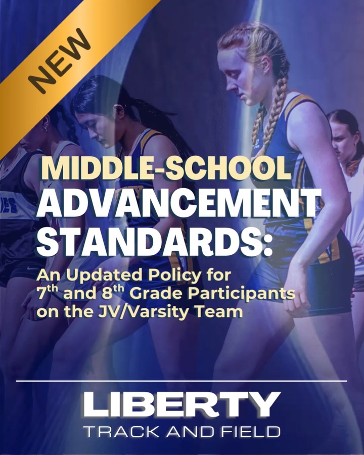 An update for our middle school track athletes.
Varsity Track & Field is primarily a high school team, but for 7th and 8th graders who consistently show the skills and habits needed to train at that level, there are now defined pathways to eligibility.
This change exists to make expectations clear and opportunities consistent.
———
This updated policy:
• Sets clear standards for advancement
• Creates opportunity without forcing advancement
• Allows athletes to select their best environment to grow
There are three ways to become eligible—precedent, combine testing, or verified performance marks.
Swipe through to learn how eligibility works and what the standards represent.
———
Questions? Reach out to a coach or the athletic department.
Train with purpose. Build the foundation. 💪