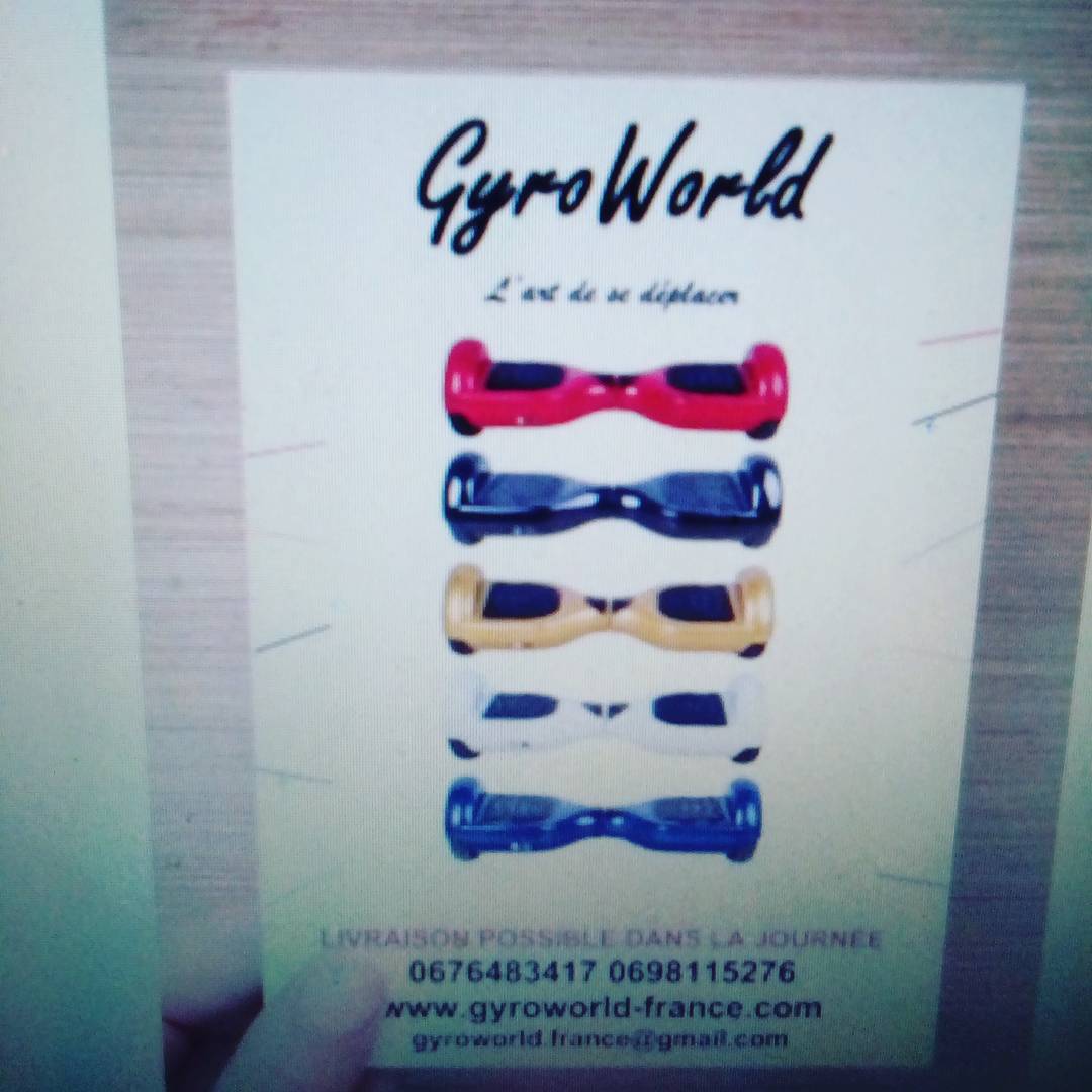 ♦ Gyroworld France ♦
Livraison possible dans la journée
À partir de 349,99 euros !
Http://www.gyroworld-france.com
#monover #Gyroworld #gyroworldfrance #gyropode #Smartboard #Hoverboard #swegway #segway #airwheel #airboat
#PARIS #LILLE #LYON
#orderit 💣 💣