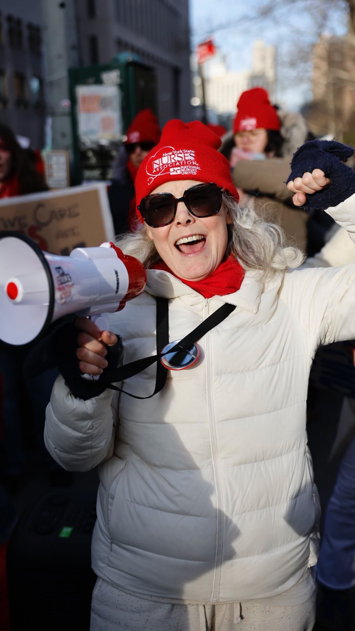 📢 This is your sign to join the joyful picket lines for @nynurses, heading into the second week of their historic labor strike!
💪 Nearly 15,000 NYC private sector nurses are on strike to protect patient and nurse safety, including the @resistancerevivalchorus’s own @jillsimonea, a palliative care nurse at Mt. Sinai.
🎶 We were honored to join Jill and her colleagues to lend our voices and energy to their electric picket line outside Mt Sinai on Friday. Your voice is needed, too!
❤️🩹 For months, nurses have been bargaining for fair contracts, but management has refused to include enforceable safe staffing ratios, guaranteed healthcare benefits for frontline nurses, and protections from workplace violence.
🚨 They are now a week into their work stoppage and they need your support. One great way to help is to simply show up!
⛓️ A strong picket line is essential to winning the strike and puts nurses’ resolve and the community’s support on display.
📢 Picket lines run from 7 am daily, unless otherwise noted, and the busiest times are 10 a.m. - 2 p.m. Join at whichever strike picket location and time is most convenient for you. For more, visit nysna.org
🪧Strike Picket Locations:
🏥 Montefiore Bronx
- Jack D. Weiler Campus
1825 Eastchester Road, Bronx, NY 10461
- Henry & Lucy Moses Campus
111 East 210th Street, Bronx, NY 10467
- Montefiore Hutchinson Medical Center (Mon-Fri, 7am-5pm)
1250 Waters Place, Bronx, NY 10461
🏥 NewYork-Presbyterian
- NewYork-Presbyterian Allen
5141 Broadway, New York, NY 10034
- NewYork-Presbyterian CUMC
177 Fort Washington Ave, New York, NY 10032
- NewYork-Presbyterian CHONY
3959 Broadway, New York, NY 10032
🏥 Mount Sinai
-Mount Sinai Hospital
1468 Madison Avenue, New York, NY 10029
- Mount Sinai Morningside
1111 Amsterdam Ave, New York, NY 10025
- Mount Sinai West
1000 Tenth Ave, New York, NY 10019
📸 Cover photo of our beloved Jill by our own @kishabari ❤️