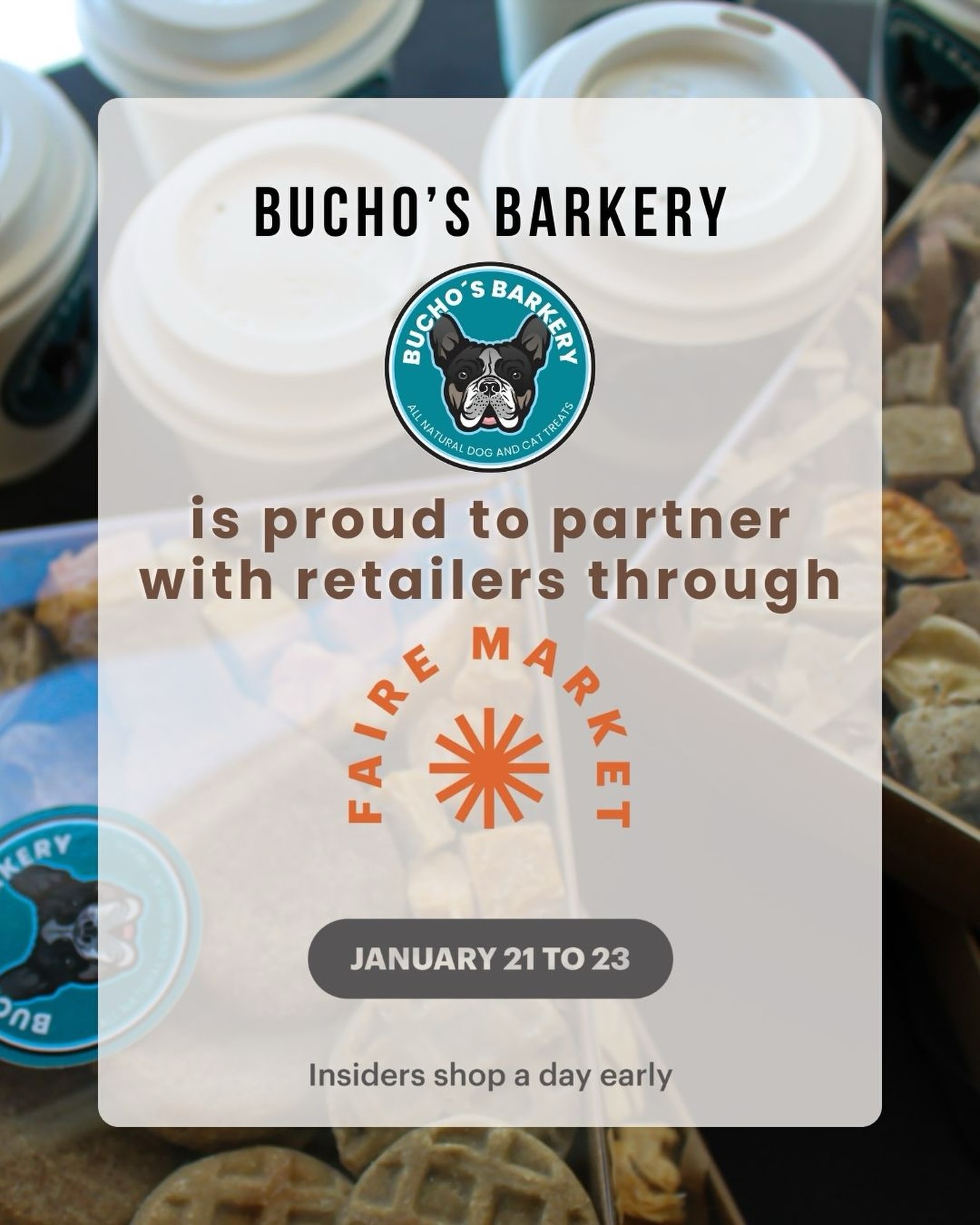 Looking to offer clean, thoughtful treats to your customers?
Bucho’s Barkery offers wholesale on FAIRE and is ready to connect with likeminded retailers who care about pet wellness.
buchosbarkery.faire.com
#petretail #petwholesale #smallbusiness #healthypets #faire
