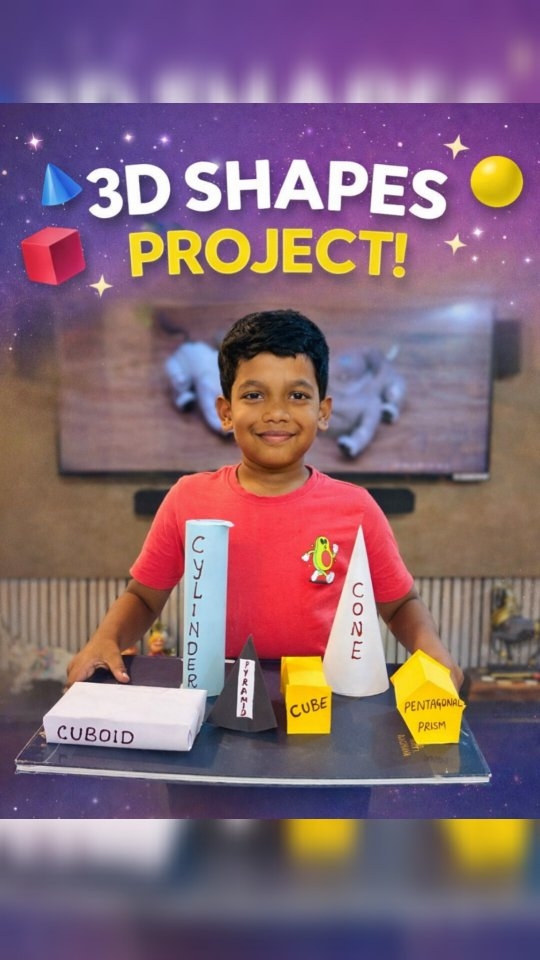 Little Hands, Big Learning! ✨
Our young learner proudly completed a 3D Shapes Project, exploring cubes, cones, cylinders, and spheres through fun and creativity 📐🎨
At Paramjyoti School, we believe learning becomes meaningful when children see, touch, and create.
Great job to our little star for turning imagination into learning! 🌟
#ParamjyotiSchool #3DShapes #HandsOnLearning