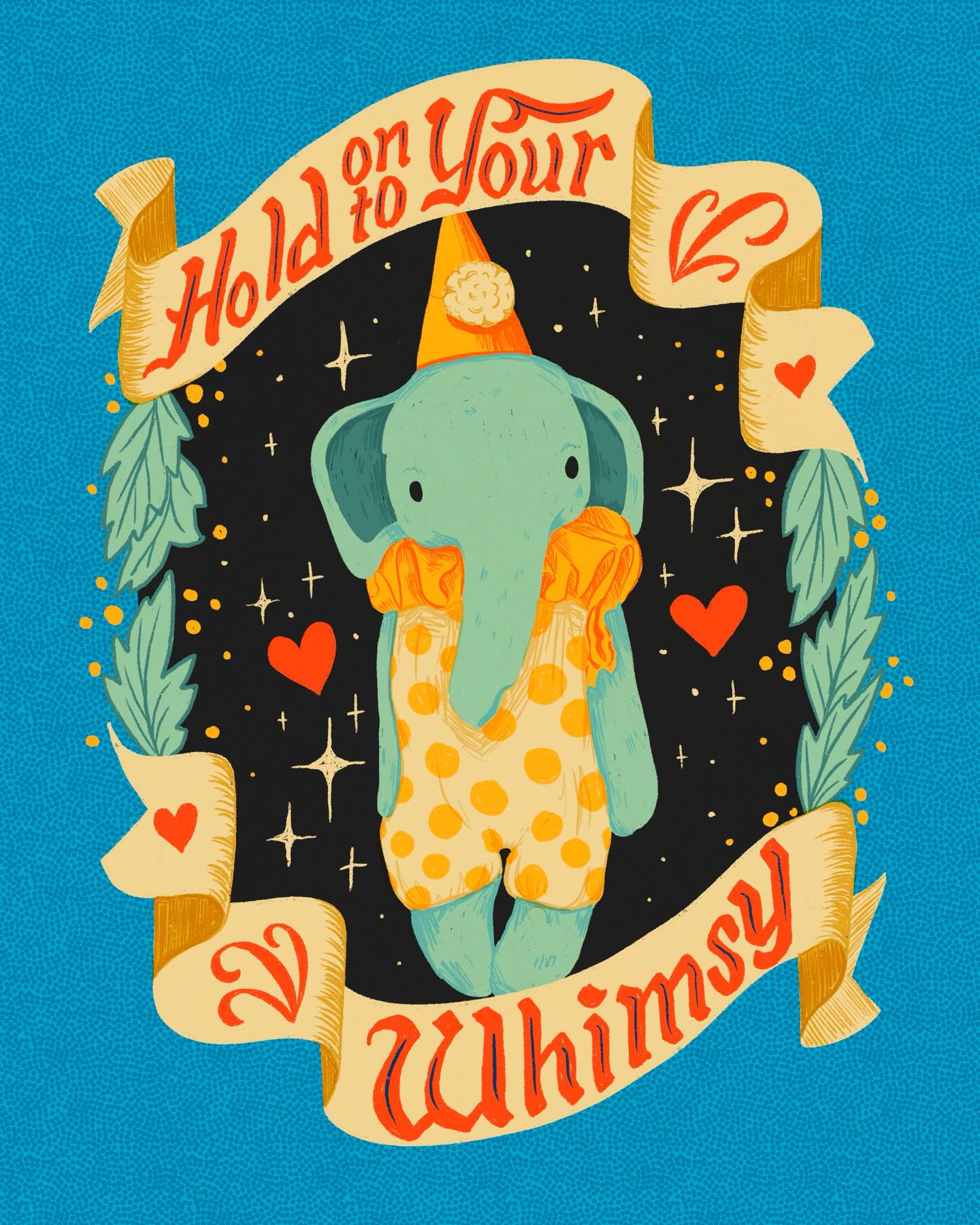 Feeling very medieval/fairytale inspired these days. Also I’m using a new colour palette without pink and I don’t know how to feel, but this much is true: keep being joyful, and colourful, and playful especially when the bastards get you down #illustration #lettering #whimsy #clowns #womenoftype