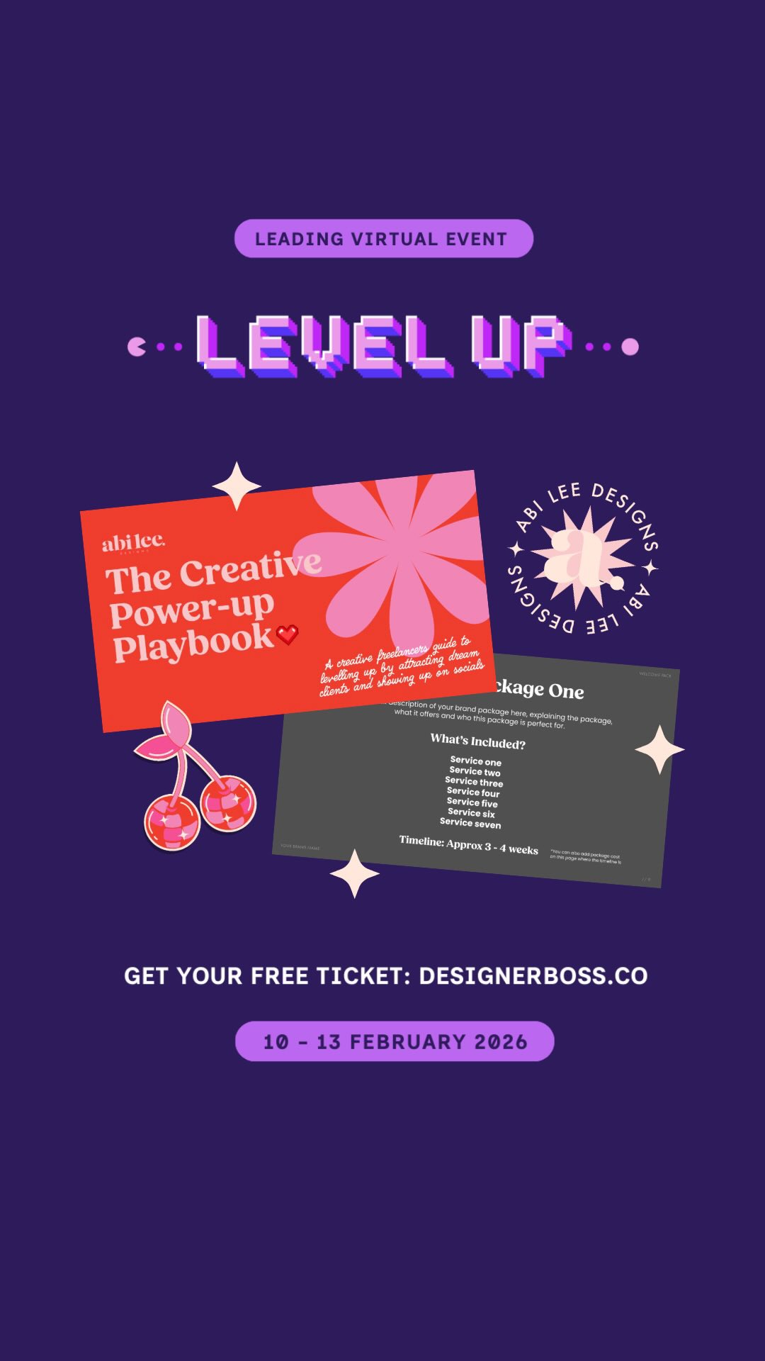 The LEVEL UP Summit starts in a few weeks - let’s talk about it!! 👾 @designerboss.co
It’s the online design event showing you exactly what’s working in design business right now. Join 25+ designers (including me!) who are in the trenches - building brands, scaling studios, and signing clients today.
I’m so excited to share my creative power up playbook (available with a free ticket) and also my welcome pack template, which you can grab if you get the optional Boss Bundle with $2K+ worth of next-level tools!
Comment LEVEL UP for the link to grab your ticket or visit the link in my bio! 💜