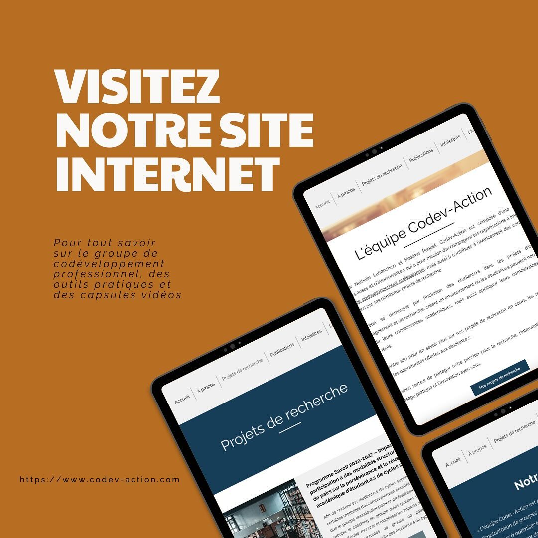 🌐 Vous voulez en savoir plus ?
Rendez-vous sur le site de Codev-Action pour découvrir tous nos plus récents projets, des ressources variées, dont des capsules de formation gratuites et bien plus encore !✨
Https://www.codev-action.com
#groupedecodéveloppement #codeveloppement #siteweb