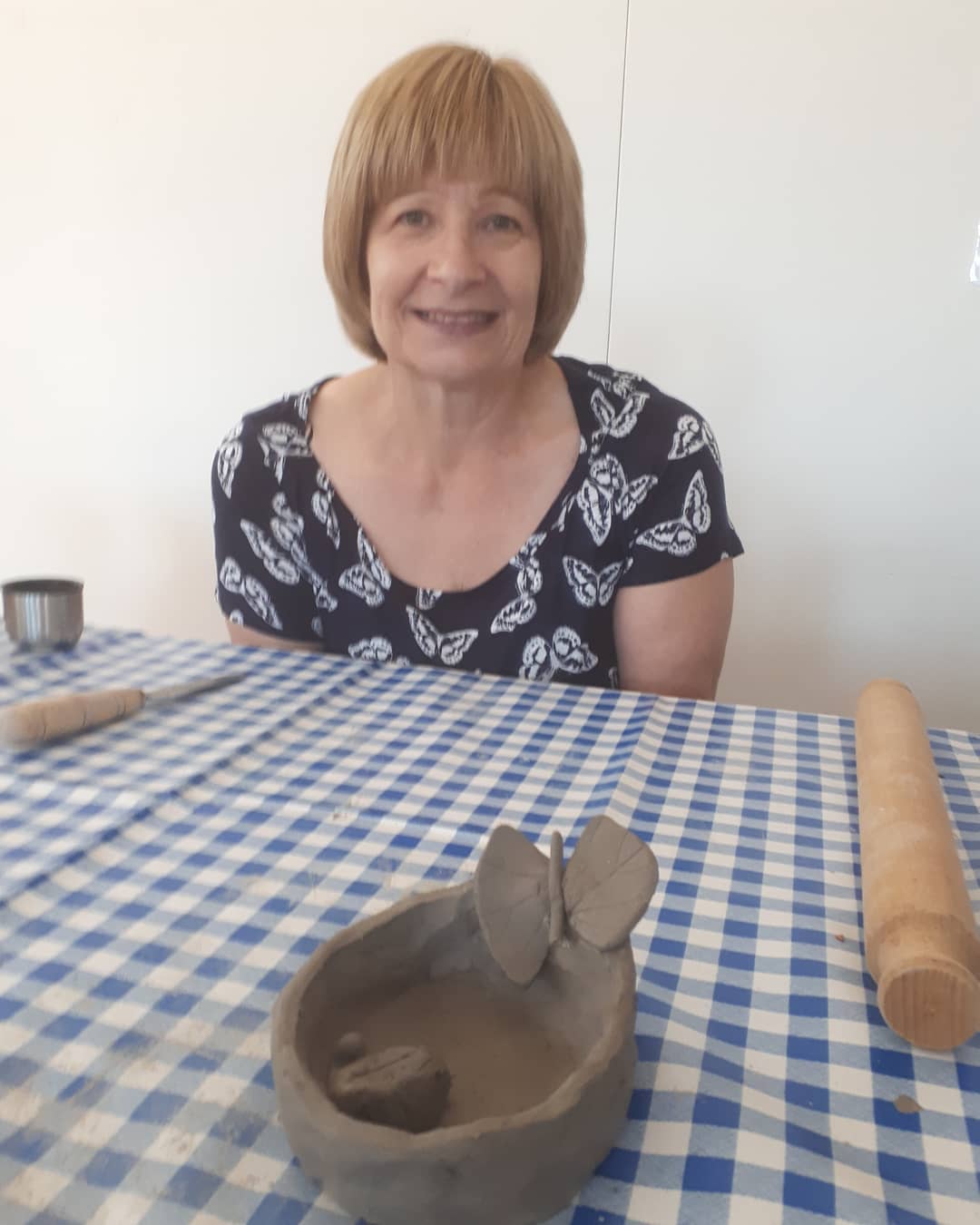 Come and join us upstairs at the museum. Tracy has made a nature inspired dish, what will you make? Free to have a go, small cost for clay and firing/glazing #investsk #art #artist #ceramic
