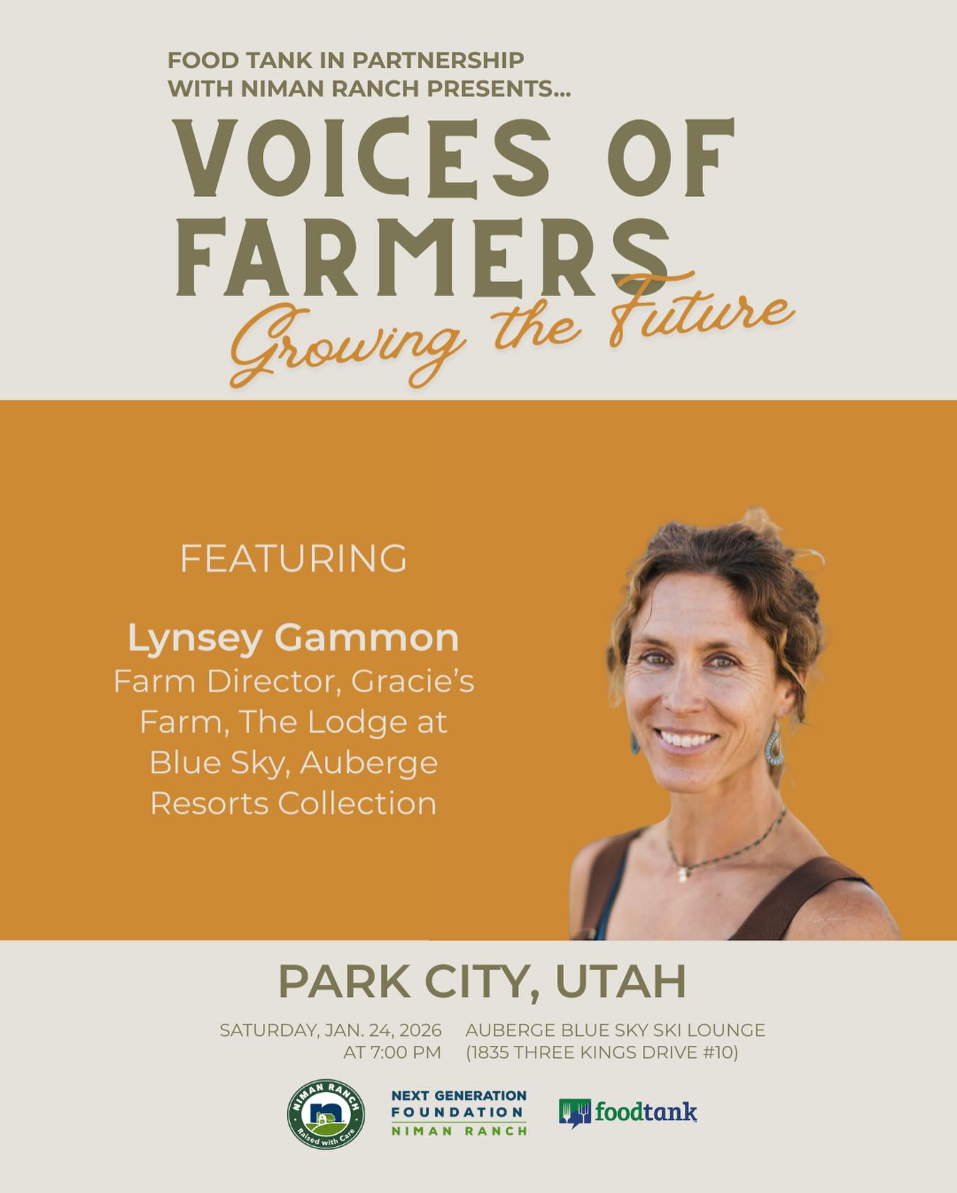 We’re excited to be part of “Voices of Farmers: Growing the Future” during Sundance 💛
Featuring our Farm Director, Lynsey Gammon, in conversation with @foodtank @nimanranchfoundation @nimanranch