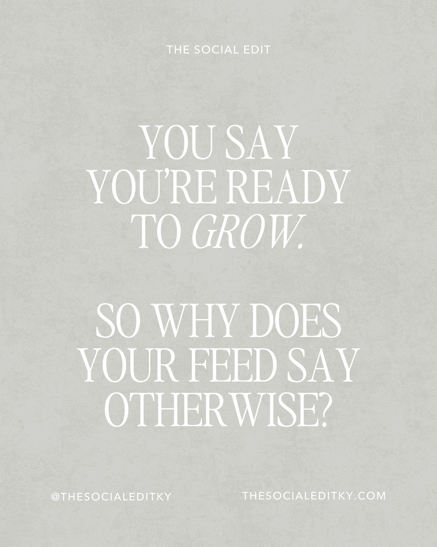 You say you want to grow your business, but you haven’t posted in two months, your captions sound unsure, and your feed looks like a side project.
Make it make sense.
You can’t say you’re scaling AND still be scared to show up online.
You can’t say you’re building authority while putting off the one thing that builds trust: consistent, authentic, and strategic content.
Every day you delay? That’s more potential leads gone cold, more inquiries left on someone else’s feed, and more visibility you’re handing to your competition.
You'll get to it “someday," but what we see is:
→ The opportunities you’re missing
→ The money you’re not making
→ The brand presence you still don’t have after years in business
If you’re serious about growth, that stops here.
Message us to learn exactly how to offload your content, level up your strategy, and finally look like the business you say you are.
Your move. 😉