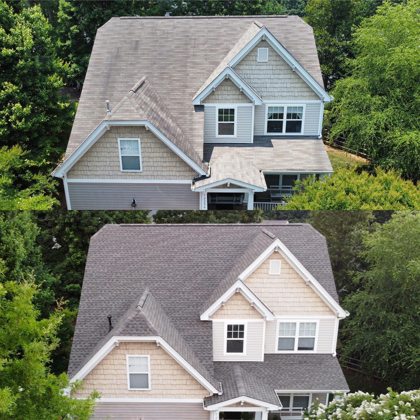 Re-roofed with GAF Timberline HDZ shingles - Weathered Wood in Charlotte, NC