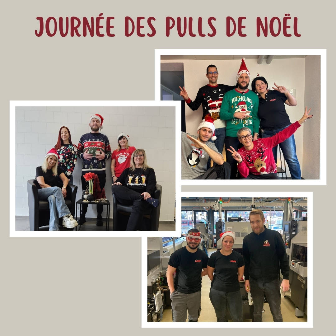 Aujourd'hui, ambiance festive et pulls colorés au programme chez Minder Micro Tec 🎄🧥
#mindermicrotec #JournéeDesPullDeNoël #Teamminder