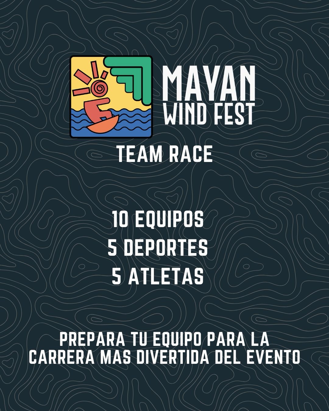 Prepara tu equipo la team race!!! Manda el registro de tu equipo por WhatsApp al (998) 371 1771