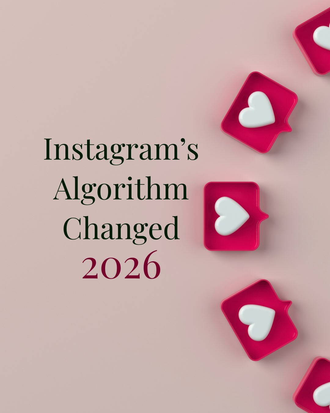 Instagram redefined what “winning content” looks like for 2026. Gone are the days when follower count guaranteed reach —> Now, performance hinges on real engagement,
niche clarity, and consistency.
✅ What works:
content that grabs attention, keeps it, and resonates with a specific audience.
❌ What struggles:
generic visuals, overly polished ads, inconsistent posting, or trying to be everything to everyone.
If your posts feel like they’re getting lost lately, this may be why. Want a full strategy tweak for your brand based on the new algorithm?