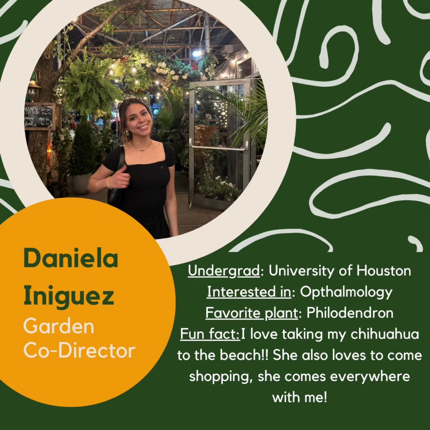 Meet Daniela, one of our garden co-directors! We're so excited to have her on the team 🌱