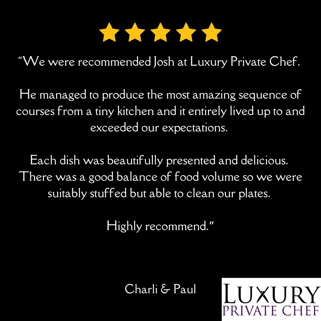 🤩 lovely 5 star review, thank you!
@luxuryprivatechef
#luxuryprivatechef #privatechef #5starreview #food #privatedining