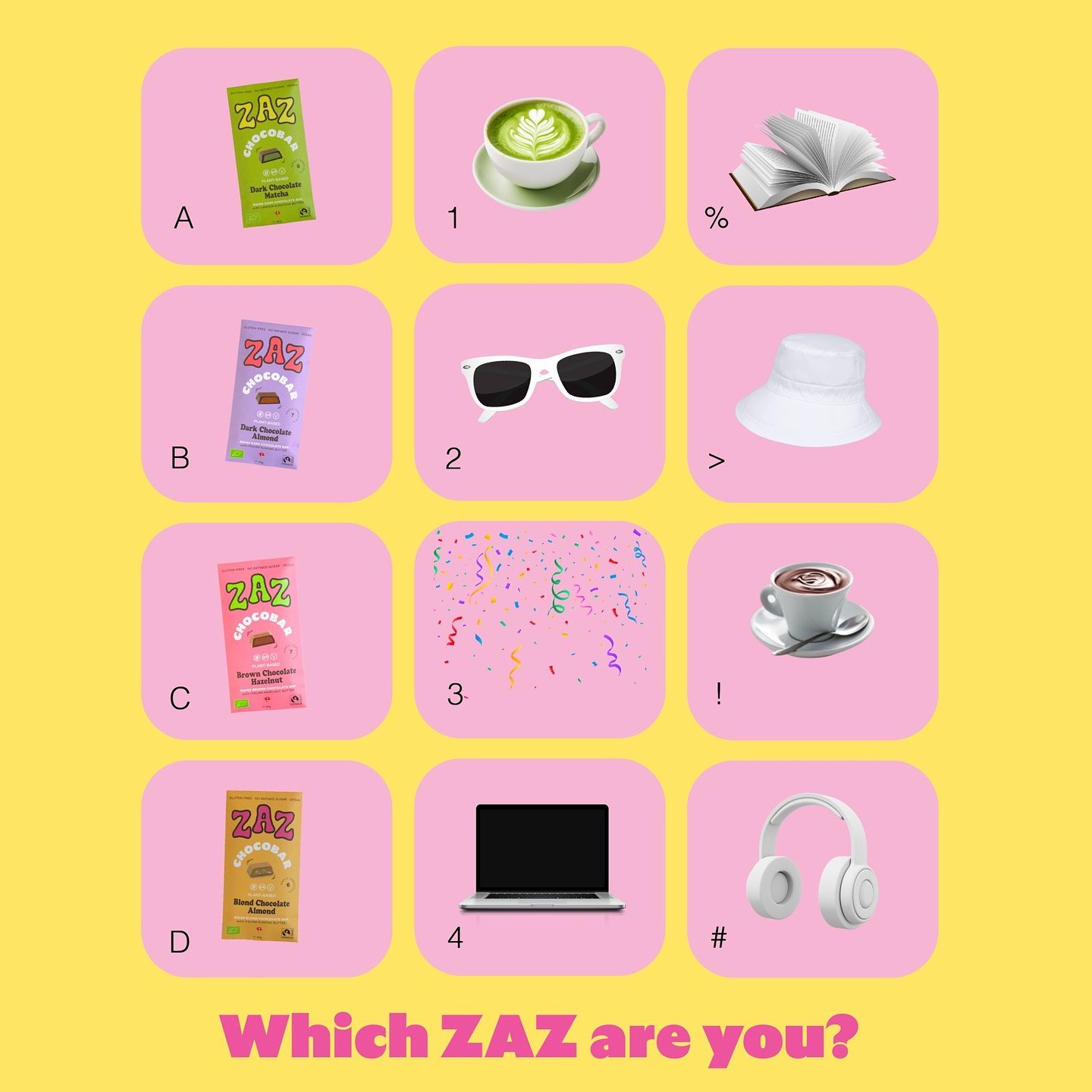 Each ZAZ has a vibe π¬β¨ Which one is yours? #LifestyleChoices #Vibes #ZAZSnacks #noguiltcrunch