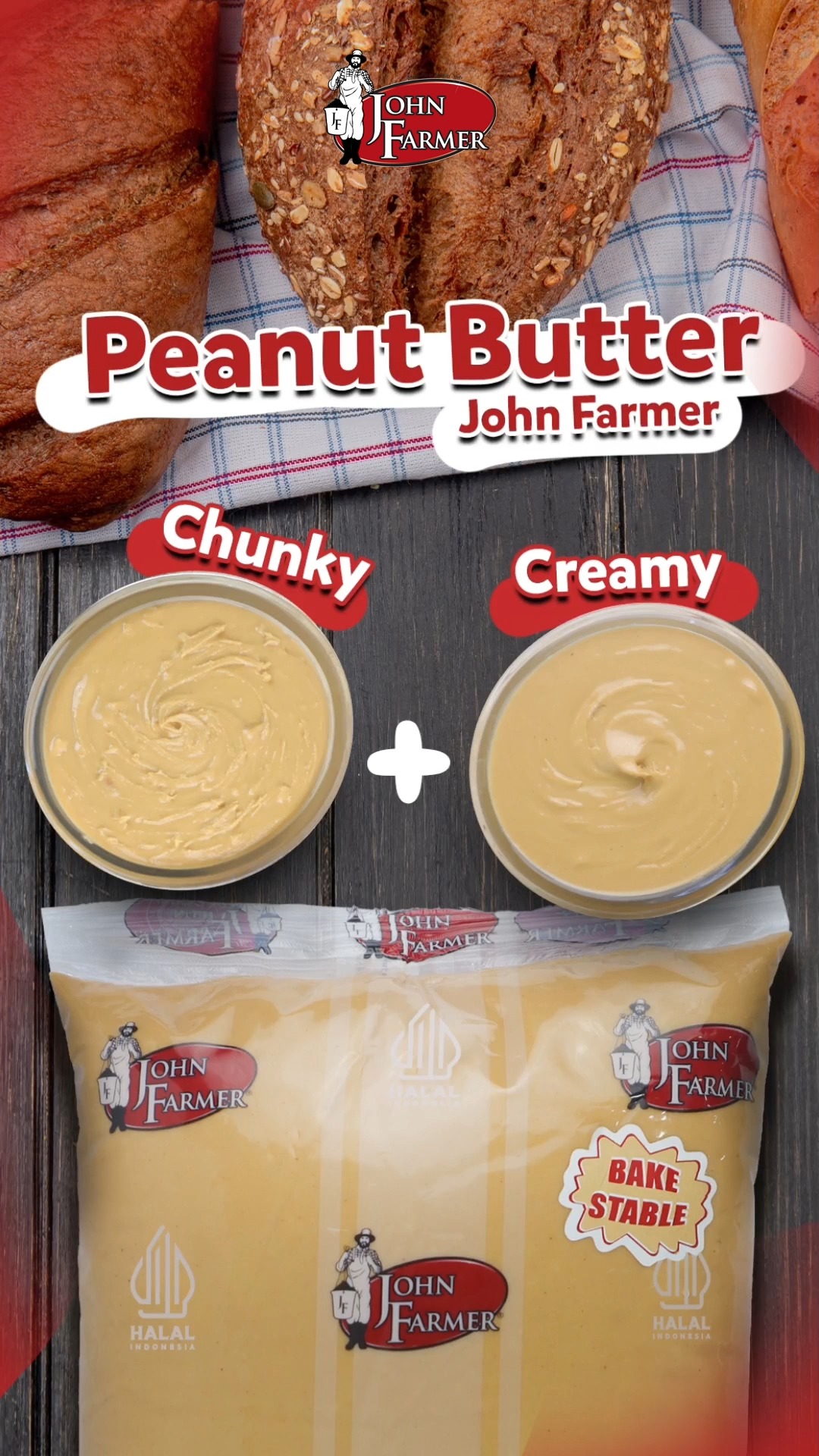 Hehe kalo beli peanut butter, saran mimin sih ambil 2 sekalian 😆
1 chunky, 1 creamy — biar bisa ngerasain dua world dalam satu waktu 🤍🥜
Best combo, no debat!
#johnfarmer #specialistinqualitynuts #peanutbutter #selaikacang