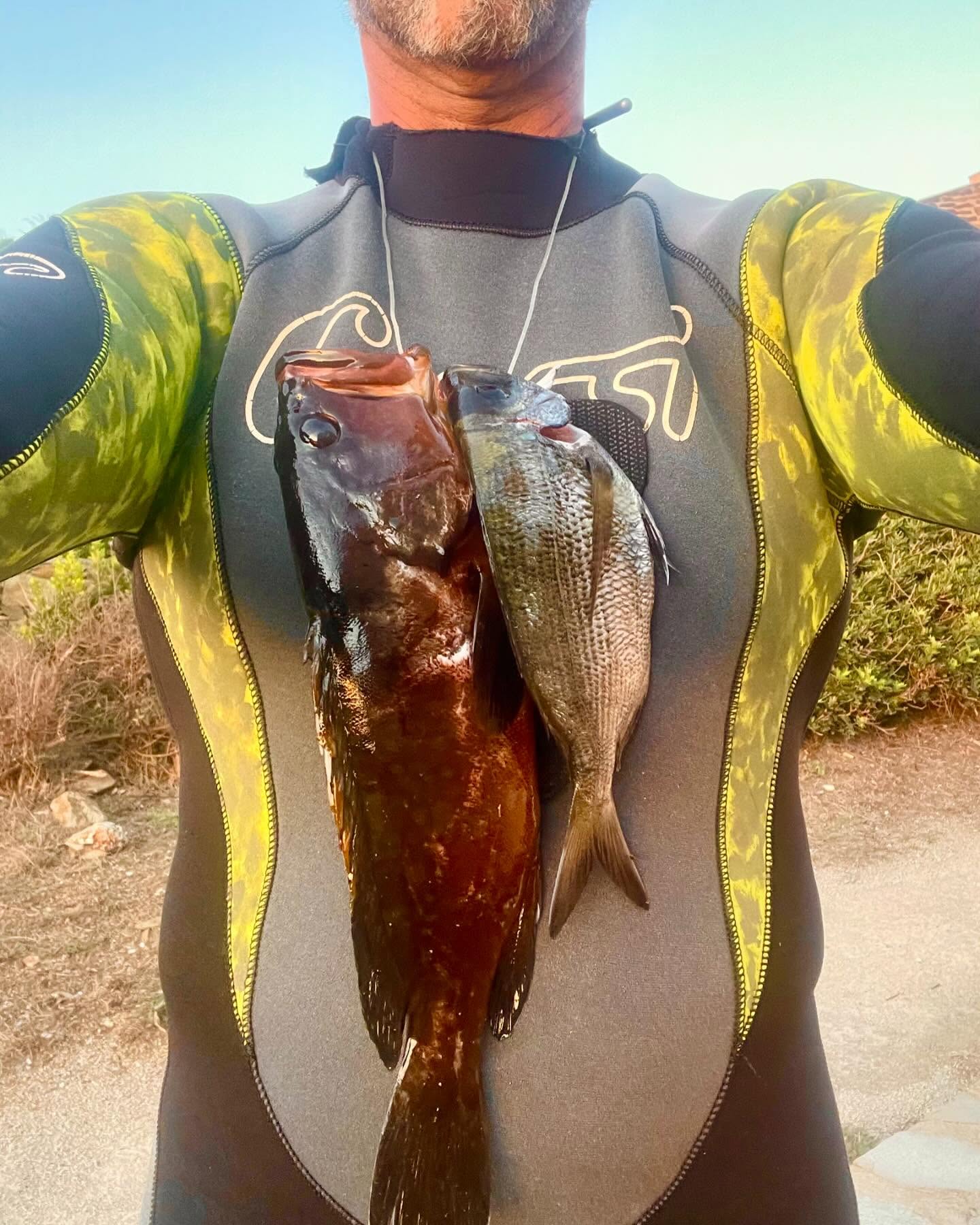 Medaglia d’argento e di bronzo..la cena è servita! #spearfishing #nurra #sardegna