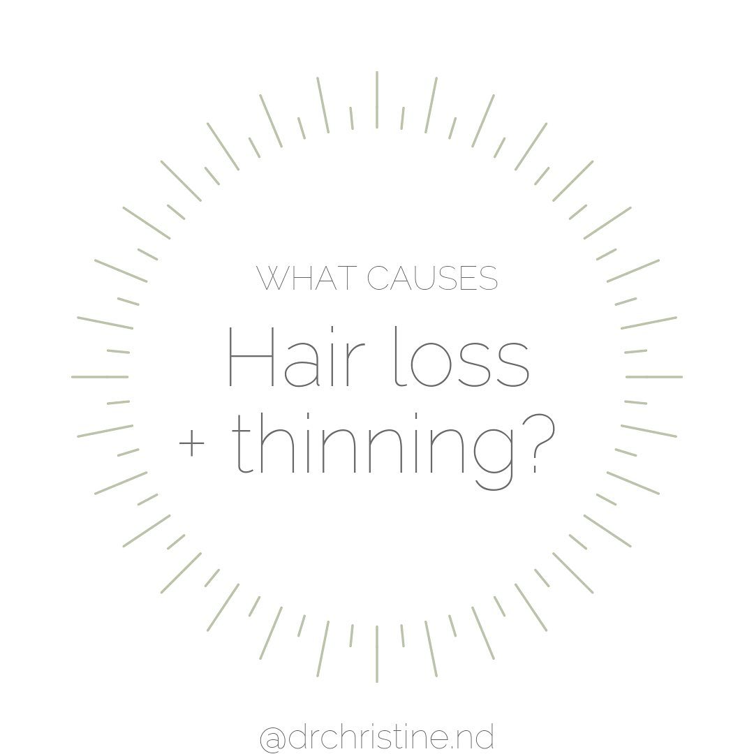 If you’ve noticed hair thinning or loss, hair gummies / biotin aren’t likely going to fix it🙊
Why? Well, we need to figure out WHY your hair is falling out!
(A full blown biotin deficiency is pretty rare – the one time those supplements may help).
Normally each individual hair follicle is on it’s own schedule of shifting through a growth, loss and resting phase.
This means we might always be losing some hairs, but others are growing / hanging out at the same time so we don’t notice any net gain or loss 👍
However, many different hormonal shifts can affect the rate of these cycles, prolonging the ‘loss’ phase.
If more follicles are in the shedding phase vs. the growing phase, we may notice more substantial amounts falling out 👎
The major hormonal issues that can cause this:
👉 Shifts / imbalances in our reproductive hormones - ie Post-partum, coming off the birth control pill, perimenopause
👉 PCOS (Polycystic ovarian syndrome) – An excess of androgens can cause loss / thinning of head hair, but the growth of dark, coarse hairs elsewhere.
👉 Thyroid conditions – An under functioning thyroid can often cause hair thinning, and thinning of the eyebrows
👉 High stress hormones!
Of course hormones aren’t always to blame! A couple of other considerations:
👉Autoimmune disease
👉 Nutrient deficiencies – Iron deficiency is most common, but we also need to make sure you’re getting enough protein, and other nutrients important for hair growth like B-vitamins, zinc, selenium, Vitamin D and A, and more.
Bloodwork can be a simple place to start! In conjunction with other symptoms you might be experiencing we can begin to put together a treatment plan that will target the cause 🙌
Looking for some guidance? Send a DM my way 😊