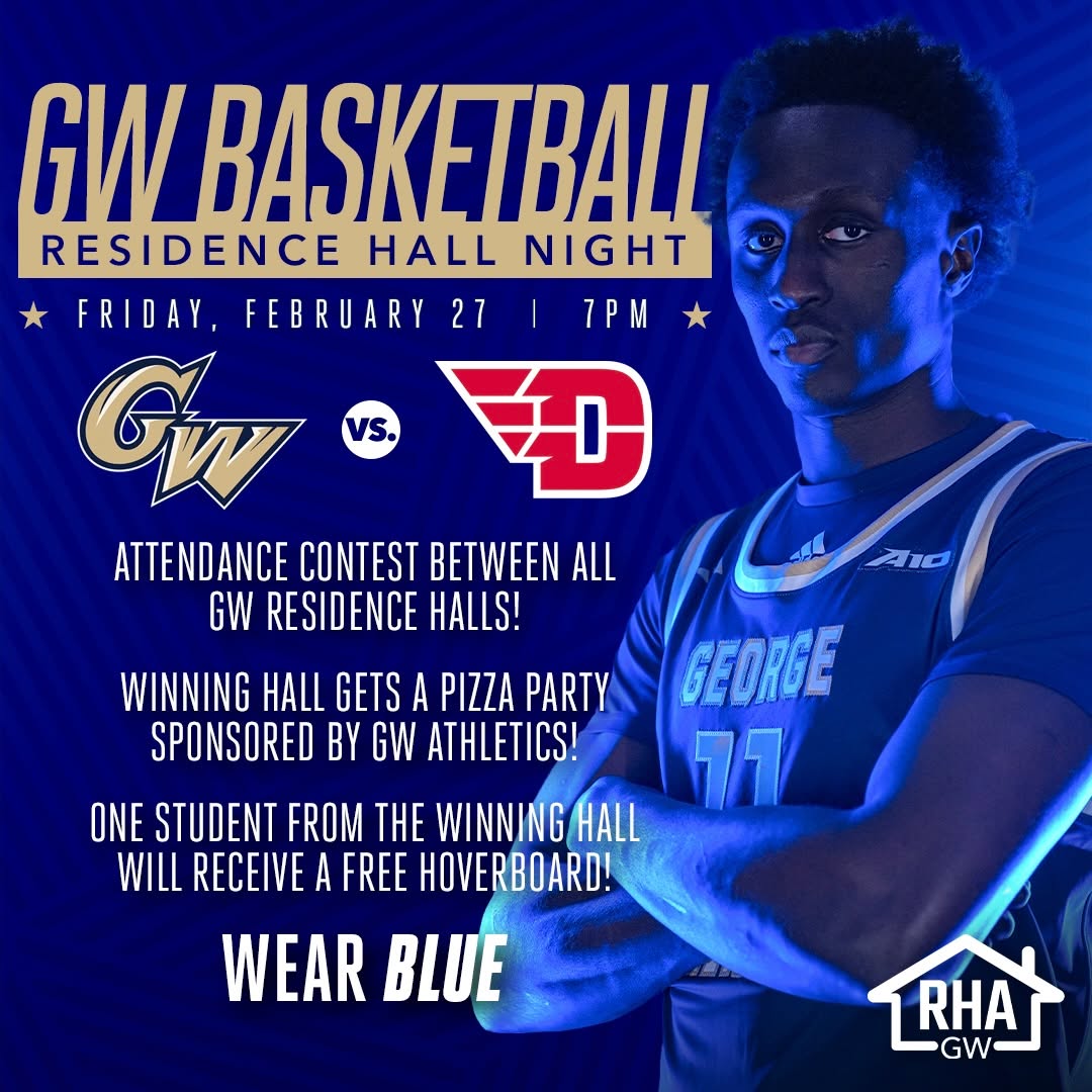 Join RHA and GW Athletics for a Res-Hall competition!! 🏀 🏆 🤾♂️
Show up and show out in the Smith Center at 7PM on Friday, Feruary 27th... BY THE WAY --> the Res-Hall that attends the most will receive a PIZZA PARTAYYY...
🍕🎉 🍕 🎉 🍕 🎉 🍕 🎉 🍕 🎉
andddddd...
...ONE lucky resident will win a HOVERBOARD!!!
We can't wait to see you there :D
#rha #studentleader #studentleadership #residencehall #residencehallassociation #studentathlete #studentathletics #gwu #gwathletics