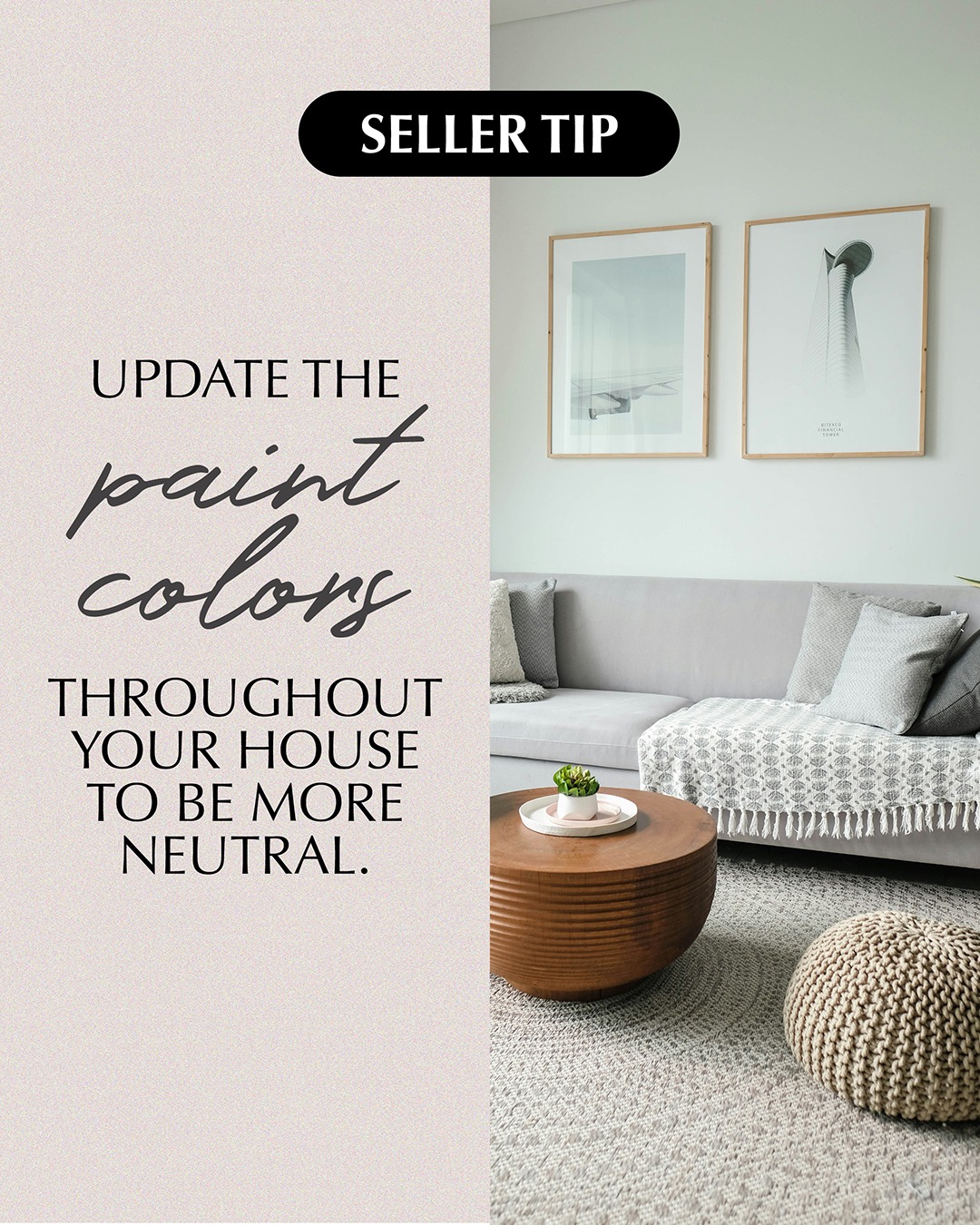 Bold wall colors might reflect your personality, but neutral tones appeal to a wider range of buyers. Though it may feel like a hassle, a fresh coat of paint in a shade like beige, gray, or soft white can make your home feel brighter, cleaner, and move-in ready.
Need recommendations for buyer-friendly colors? Reach out today!
#realestate #realestateagent #sellertips #homeseller #selling #rmsma #socalrealtor #socalrealestate #redtherealtorsocal #socalhomesforsale