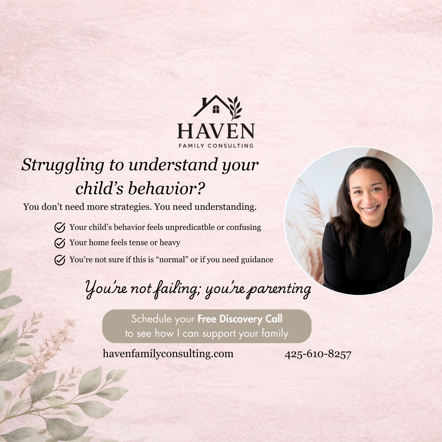 Your child isn’t broken.
And neither are you. 🤍
Behavior isn’t random. It’s communication.
It’s stress, needs, overwhelm, nervous systems, and development trying to find language.
And most parents don’t need more charts, rules, or strategies.
They need understanding, support, and someone who can help them see what’s really happening underneath the behavior.
If your home feels heavy, confusing, tense, or unpredictable…
You’re not failing.
You’re parenting.
And you don’t have to do it alone.
✨ Free discovery calls available
Let’s figure it out together.
#HavenFamilyConsulting
#GentleParentingSupport
#traumainformedcare
#EarlyChildhoodMentalHealth
#snohomishcountyfamilies