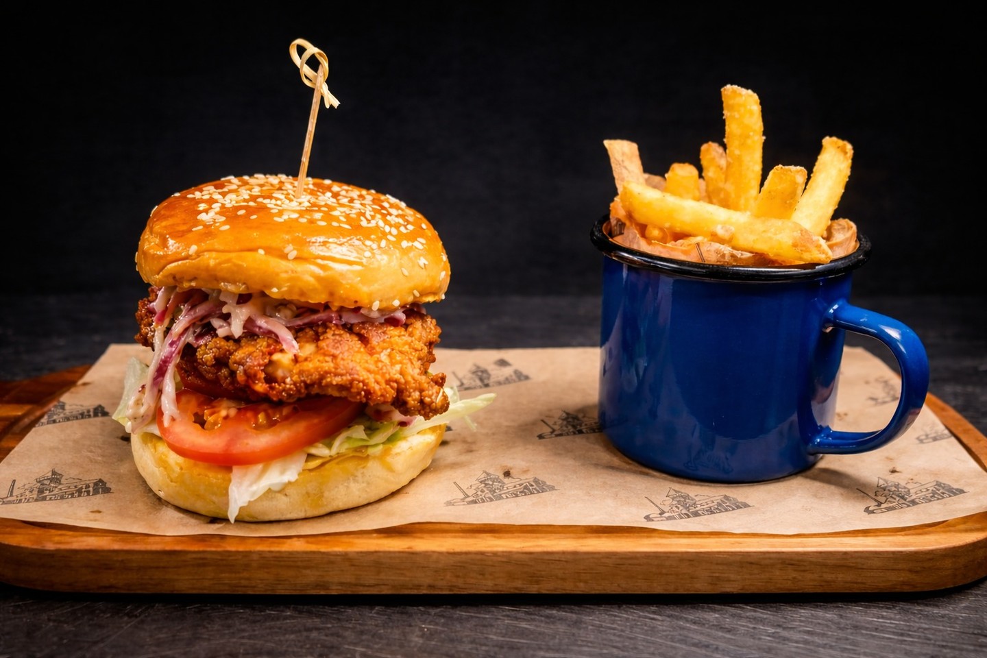 The weekend is almost here and what better way to kick things off than with a homemade double-coated chicken burger 🍔
Served with crispy skin-on fries and homemade pink slaw 🐔 🍟
Served from 12pm Monday - Saturday
📍 Book your table 01323749880
