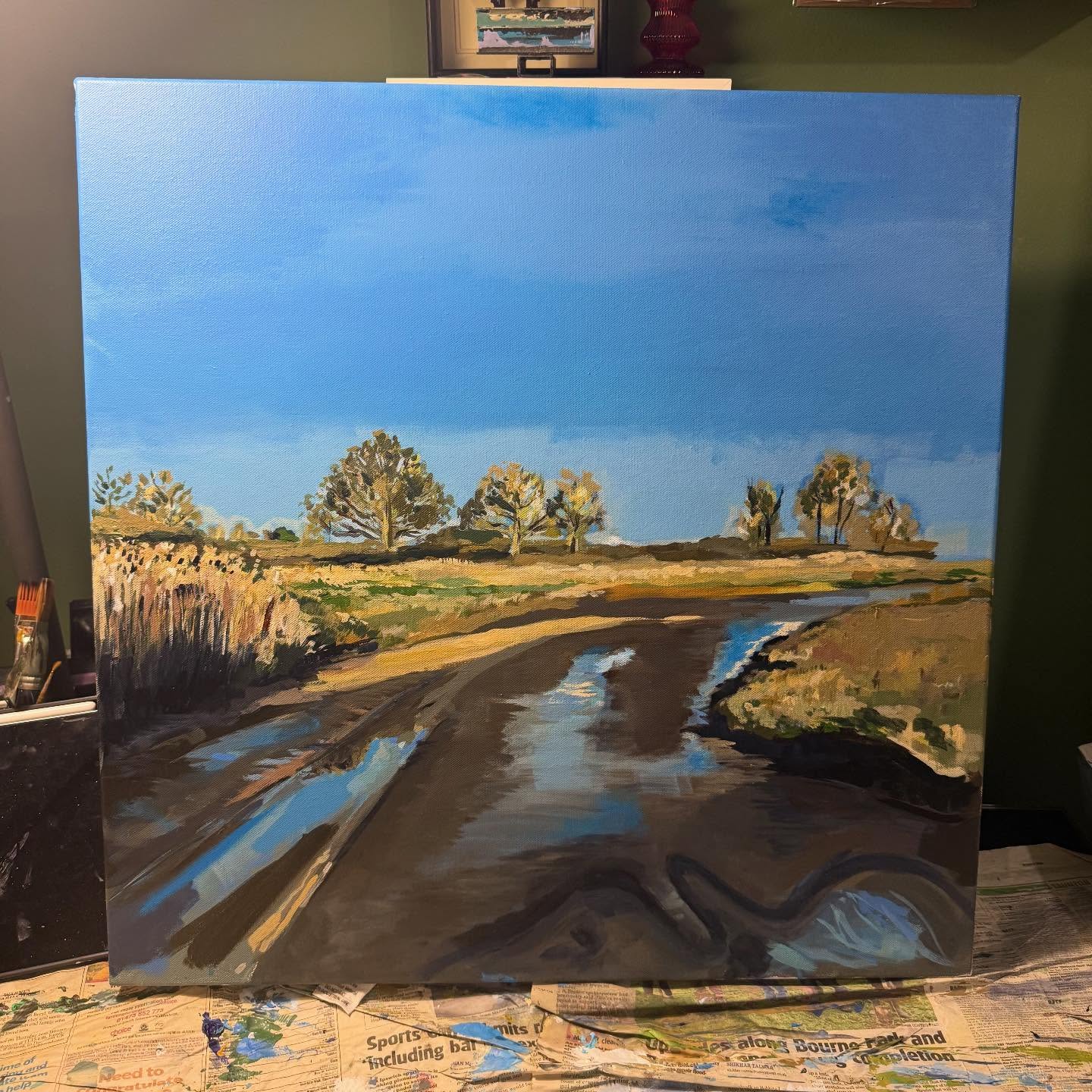 View of a dried up stream near Shingle street Suffolk!
#suffolk #suffolkartist #stonham #winterdrive #backingthebid suffolk art | Suffolk artist | landscape art