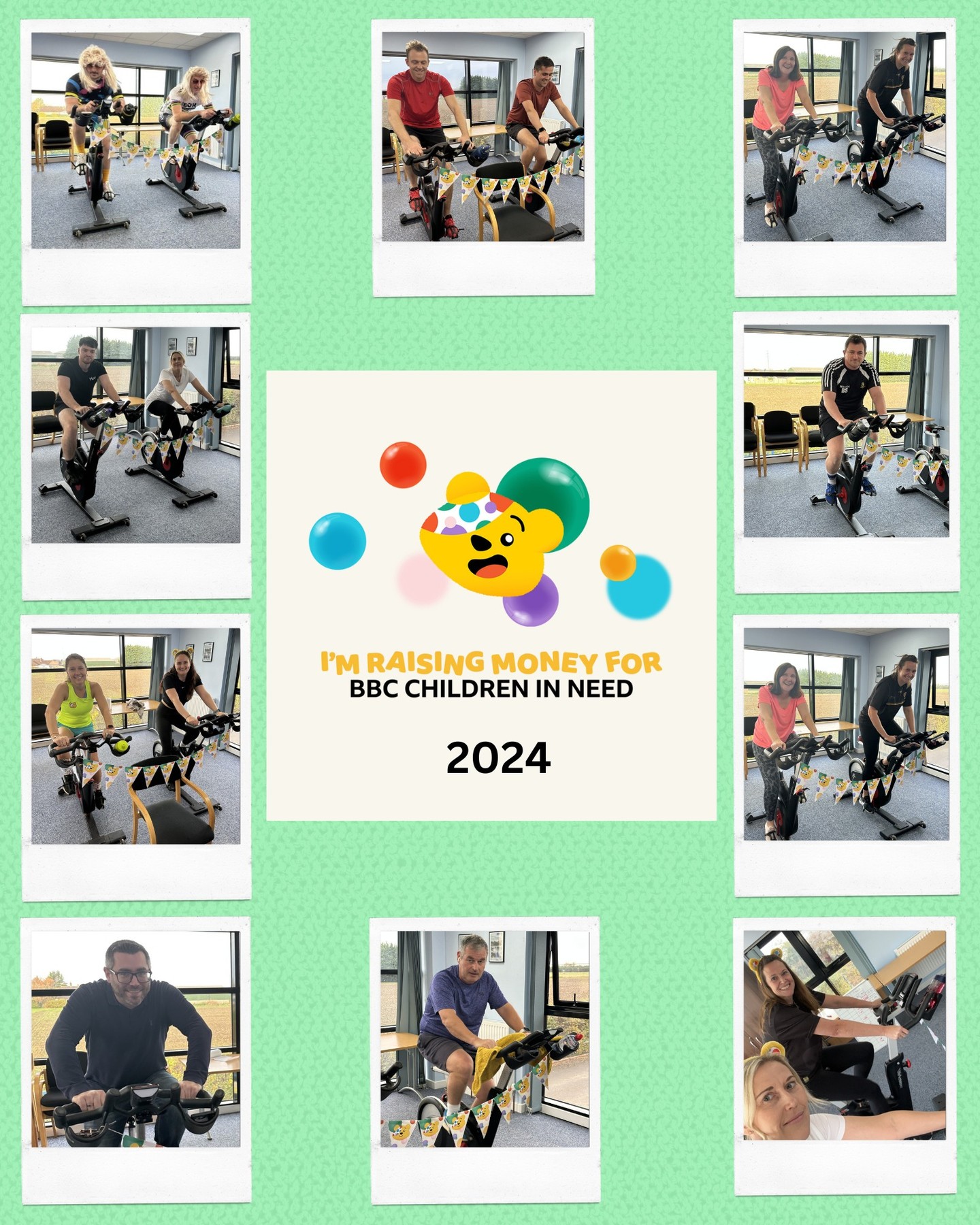 Challenge completed! £355 raised for @bbccin BBC Children in Need ❤️ Thank you for all your donations and a special big thanks to The @georgecampbell_leisure_centre for the loan of the spin bikes.