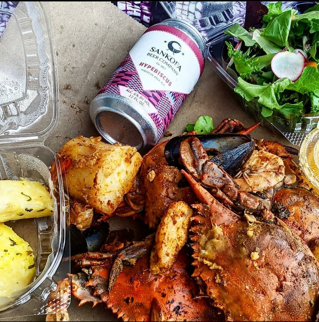 Another #Repost of one of our favorites from our #SankofaFamily this summer! This one is courtesy of @tlbrthospitality and the 1st Issa Crab Feast (to-go). Check out the post and take in the rest of the great pics from this and other events! #IssaCrabFeast
.
.
.
📸 @tlbrthospitality @dtlbrt
#SankofaBeer #SankofaSummer #SankofaStory #Repost #HYPEbiscusSZN #CraftBeerForAll #CraftBeerFam #CraftBeer #DrinkLocal #SupportSmallBusiness #Hibiscus #Crab
