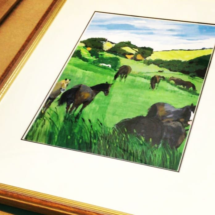 Beautiful greens of the #southdowns after the recent rains captured here so well. Always a pleasure to frame much loved pieces like this #frames #lovewhatyoudodowhatyoulove #pictureframing #craftersofinstagram #craftsmanship #Worthing #sussex