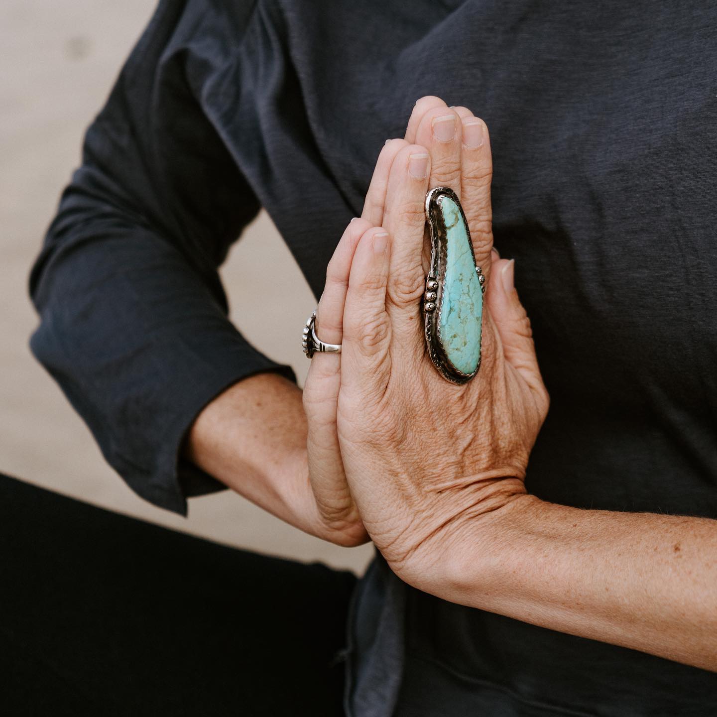 Growing up spending a lot of time in dance class, I didn’t really get to wear much jewelry. But as an artist, I do love it.
_
When I moved to Sydney, I worked as the Assistant to the Studio Manager at Fox Studios. I was there when Matrix 2, Moulin Rouge, and Star Wars were being filmed - good times. I fell in love with everything in this little store up the road in Paddington, @southwesttrader
_
In particular, I fell in love with this vintage Navajo turquoise ring.. I would visit it regularly in my lunch break. A week after reuniting with my now husband, Damien, I put a down payment on the ring. Haha, when a girl knows. 😉 😉 So this is my engagement ring. I convinced him I would wear it regularly. And then I returned to full time dance and became a Pilates teacher, and jewelry once again became a minimum. Love that ring.
_
#pilatesandmovement #pilatesandmovementsunshinecoast #pilatessunshinecoast #southwesttrader #wearyoga #jazzyconnorsphotography