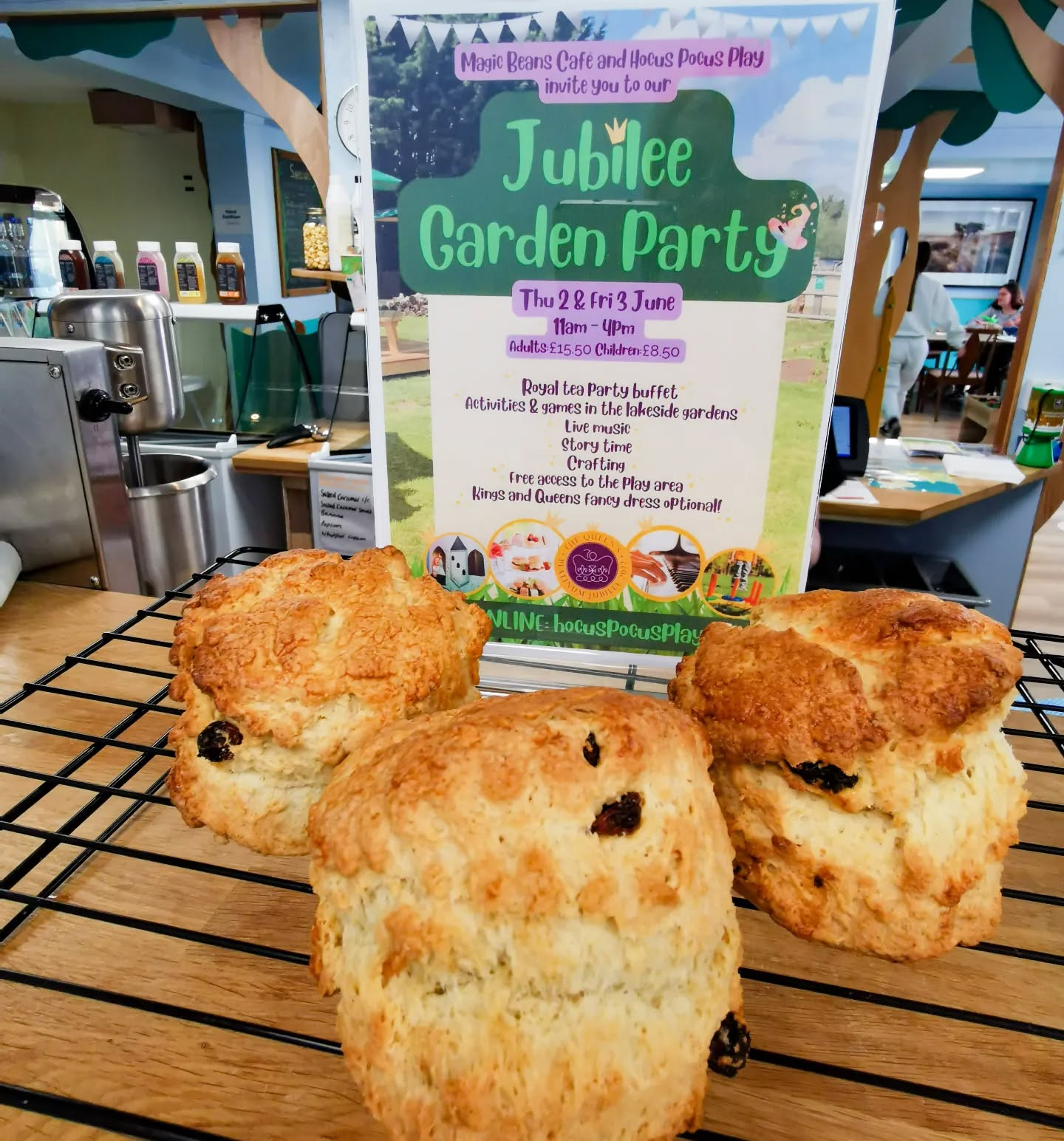 🤔 Are you a cream first or a jam first kind of person? Which way do you think the Queen does it? 👑
+
Our in-house freshly bakes scones are going to go down rather royally at our Jubilee Parties! Book your tickets now to get your hands on these gorgeous bakes 😍
+
+
+
+
+
+
+
+
+
+
#magicbeanscafe #fairford #indiecafe #visitgloucestershire #cotswoldslife #sconesofinstagram #jubileeparty #fairfordwaterskiclub #cotswoldwaterpark #cotswoldevents