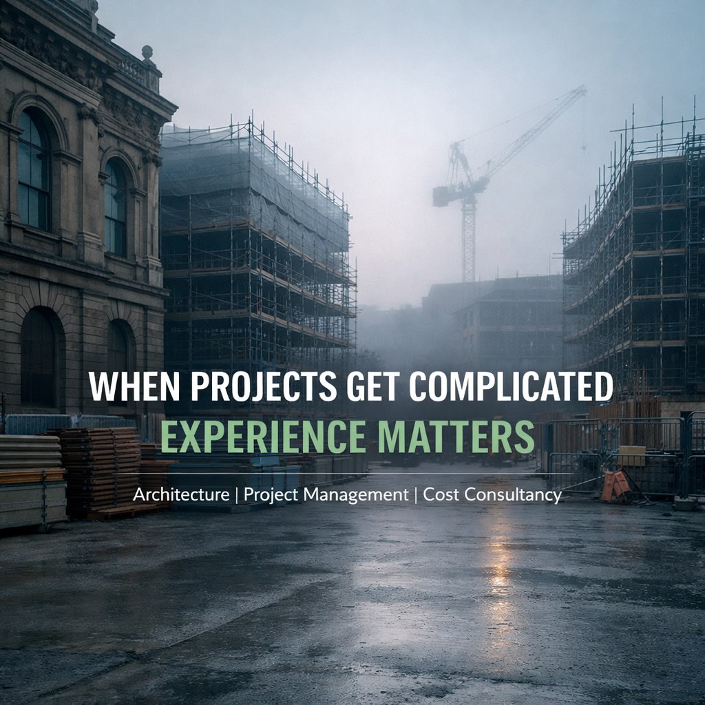 Some projects look simple, until they aren’t.
When sites stay live.
When budgets tighten.
When heritage, programme, and risk all collide.
That’s where experience quietly takes over.
At TMDP LLP, we’re spending less time shouting about design and more time doing the things that actually protect projects:
✔ fixing problems before they become variations
✔ repairing instead of over-altering
✔ sequencing work to keep sites open
✔ keeping schemes alive when pressure builds
No drama.
No noise.
Just judgement, clarity, and delivery.
If your project feels “complicated”…
you’re probably asking the right questions.
• Architecture | Project Management | Cost Consultancy
Follow for calm thinking in a busy industry.
#ArchitectureLife #ConstructionUK #ProjectManagement
#HeritageBuildings #ExperienceMatters