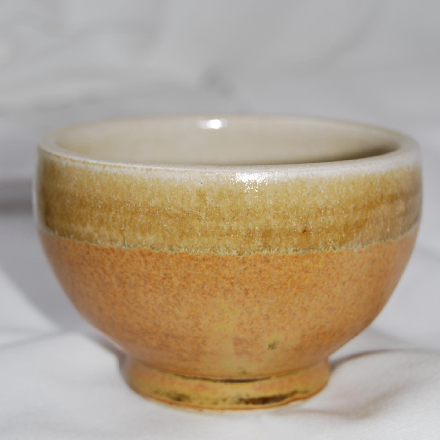 Japanese style tea bowl - wheel-thrown