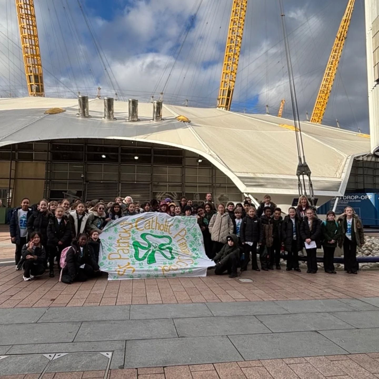 Year 5 have arrived at The O2 arena and are ready for their Young Voices rehearsal to begin!