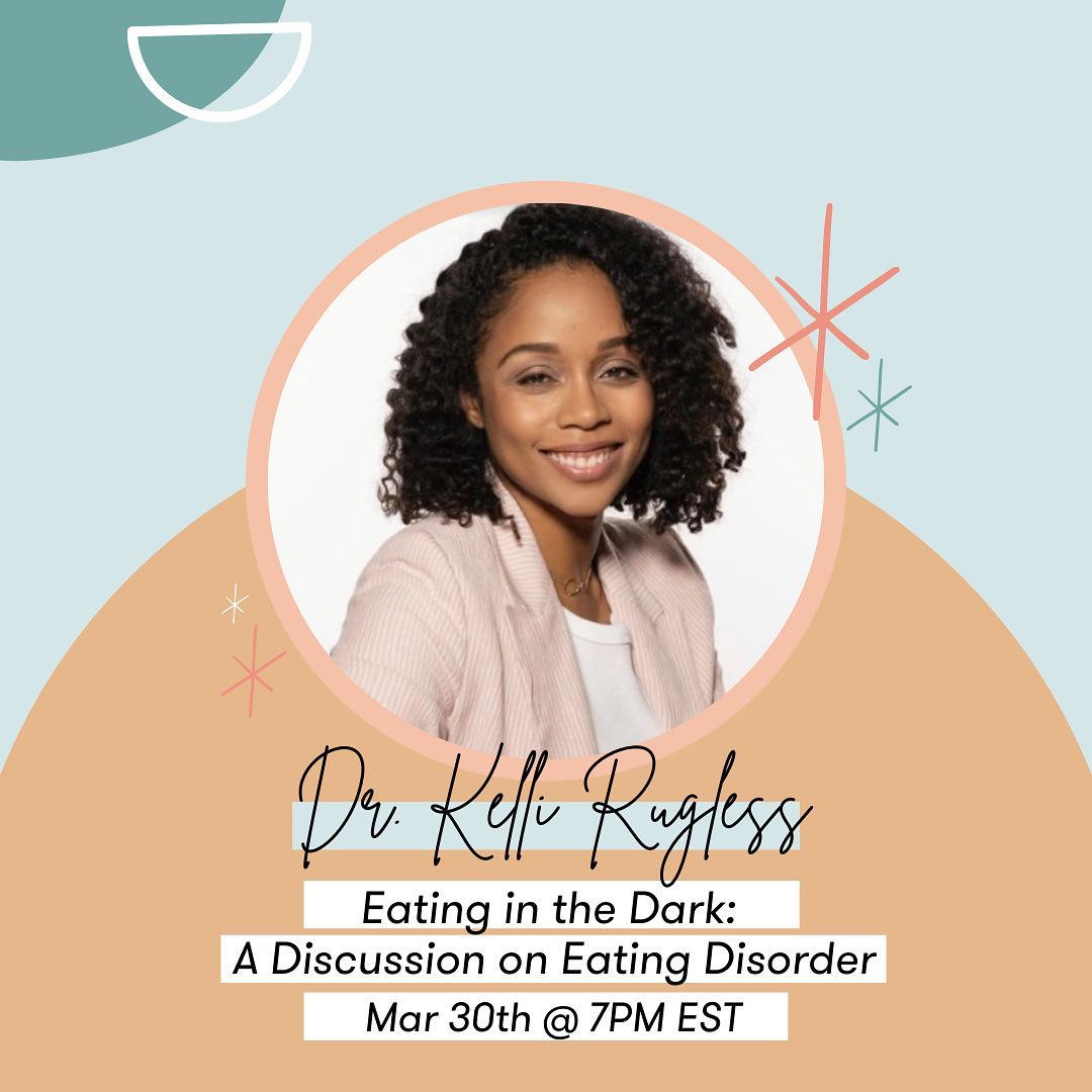 Had such a great time speaking about Eating Disorders with @blackfemaletherapists community!
.
.
.
This a great opportunity to remind everyone that eating disorders affect all of us! And in order to treat them effectively in communities of color you have to be willing to talk about more than just food and exercise. Social justice, Eurocentric beauty standards, climate change, food deserts, fair living wages all impact our relationship with food and our bodies. ❤️
