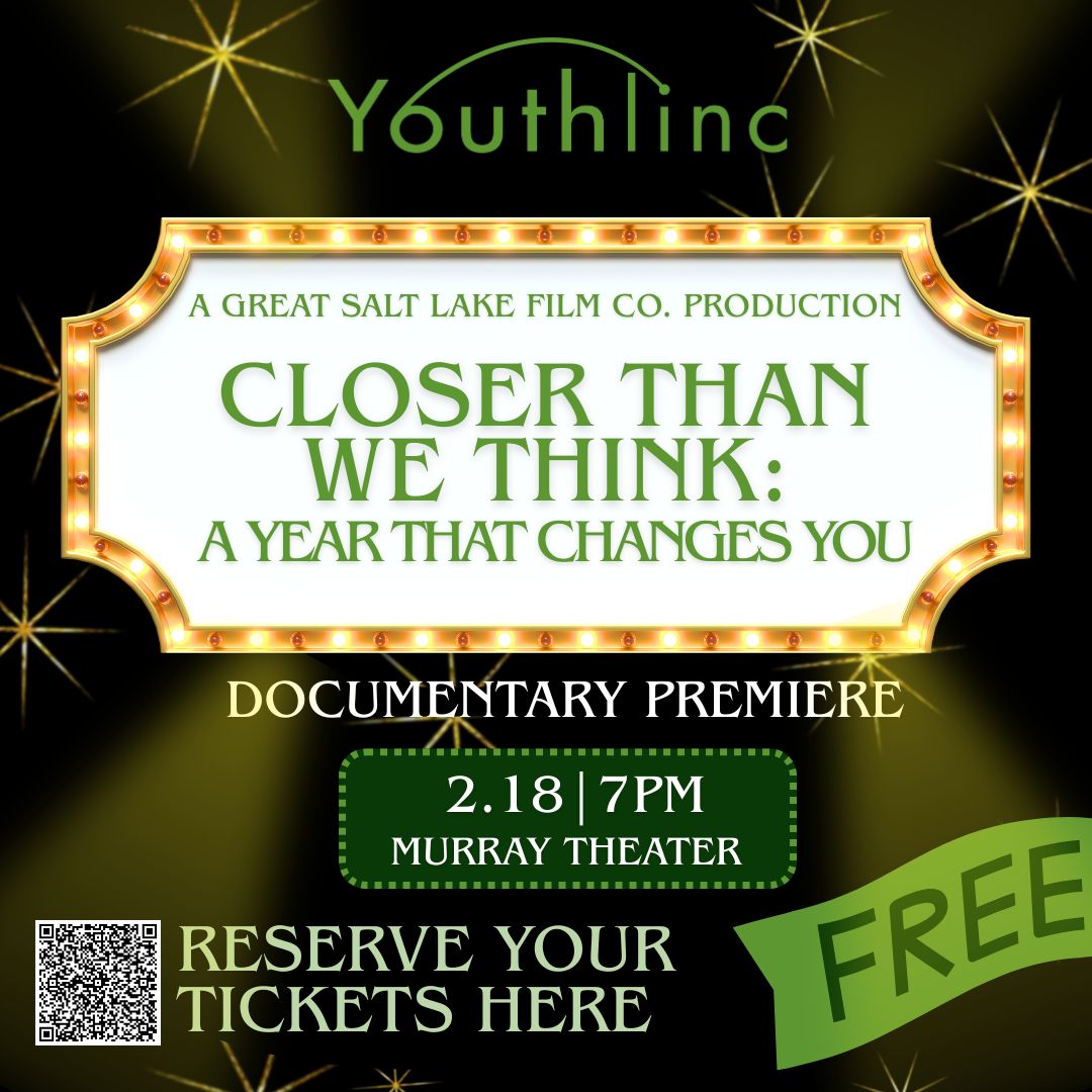 We're thrilled to invite our Youthlinc community to a special evening celebrating the Youthlinc documentary premiere!
"Closer Than We Think: A Year That Changes You"
A powerful screening of real stories from our Youthlinc community
You can reserve tickets by visiting the link in our bio, or taking a screenshot of this post and scanning the QR code on this page.
All guests will receive one free entry into an opportunity drawing just for attending! It's our way of saying thank you for being part of Youthlinc's community and celebrating this milestone with us.